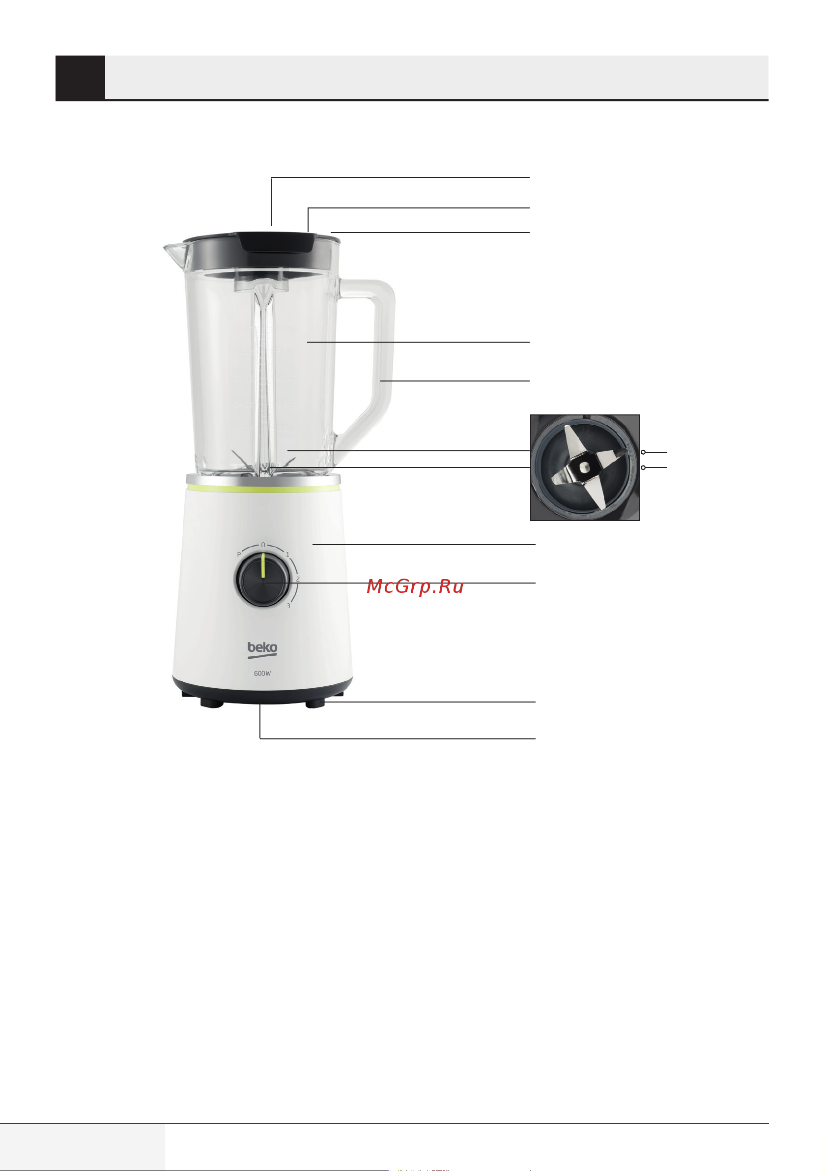 Beko TBN7602W [52/92] Blendera dzbankowego