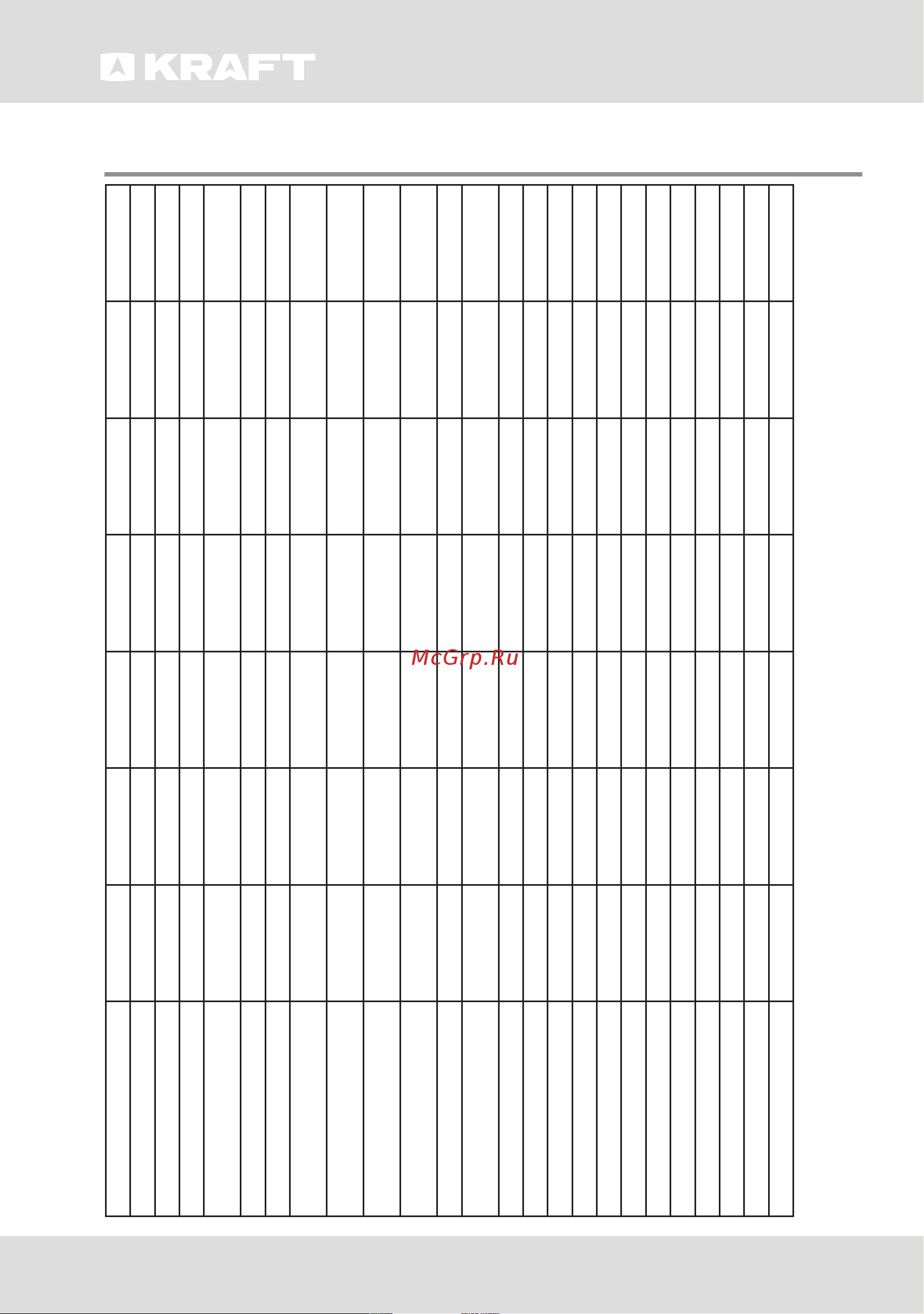 KRAFT BDW250S [4/32] Технические характеристики