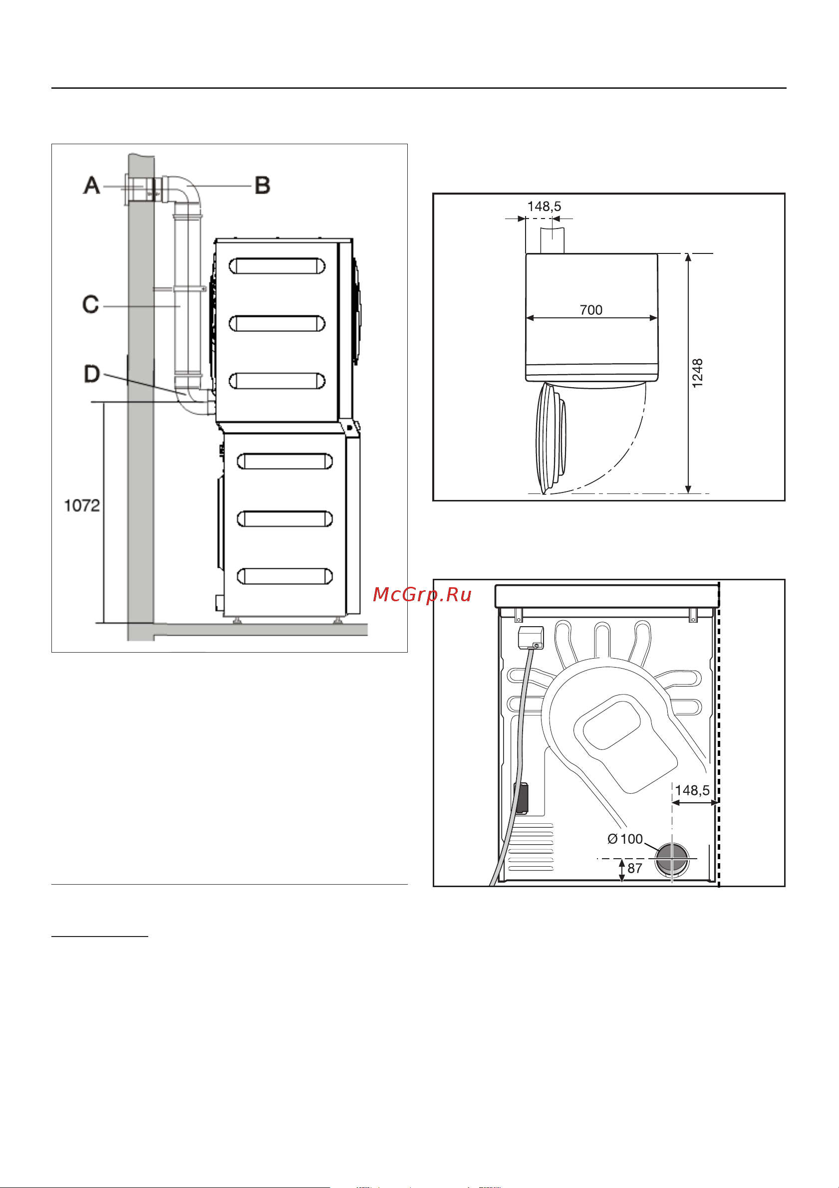Miele PWT6089 OB [81/88] Ìîíòàæ âîçäóõîâîäà