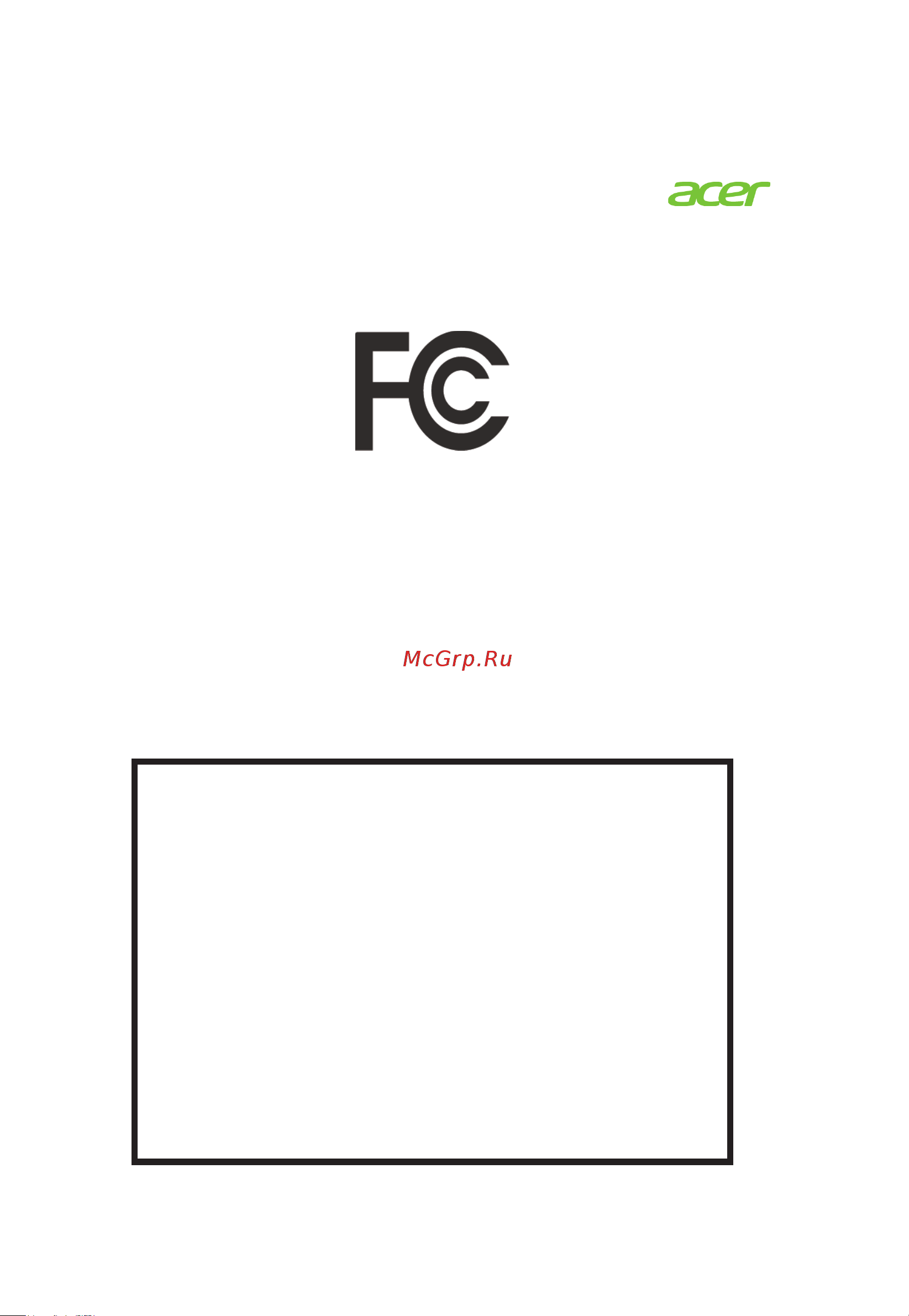 Acer KA272Ubiipx (UM.HX2EE.013) [10/29] Federal communications commission