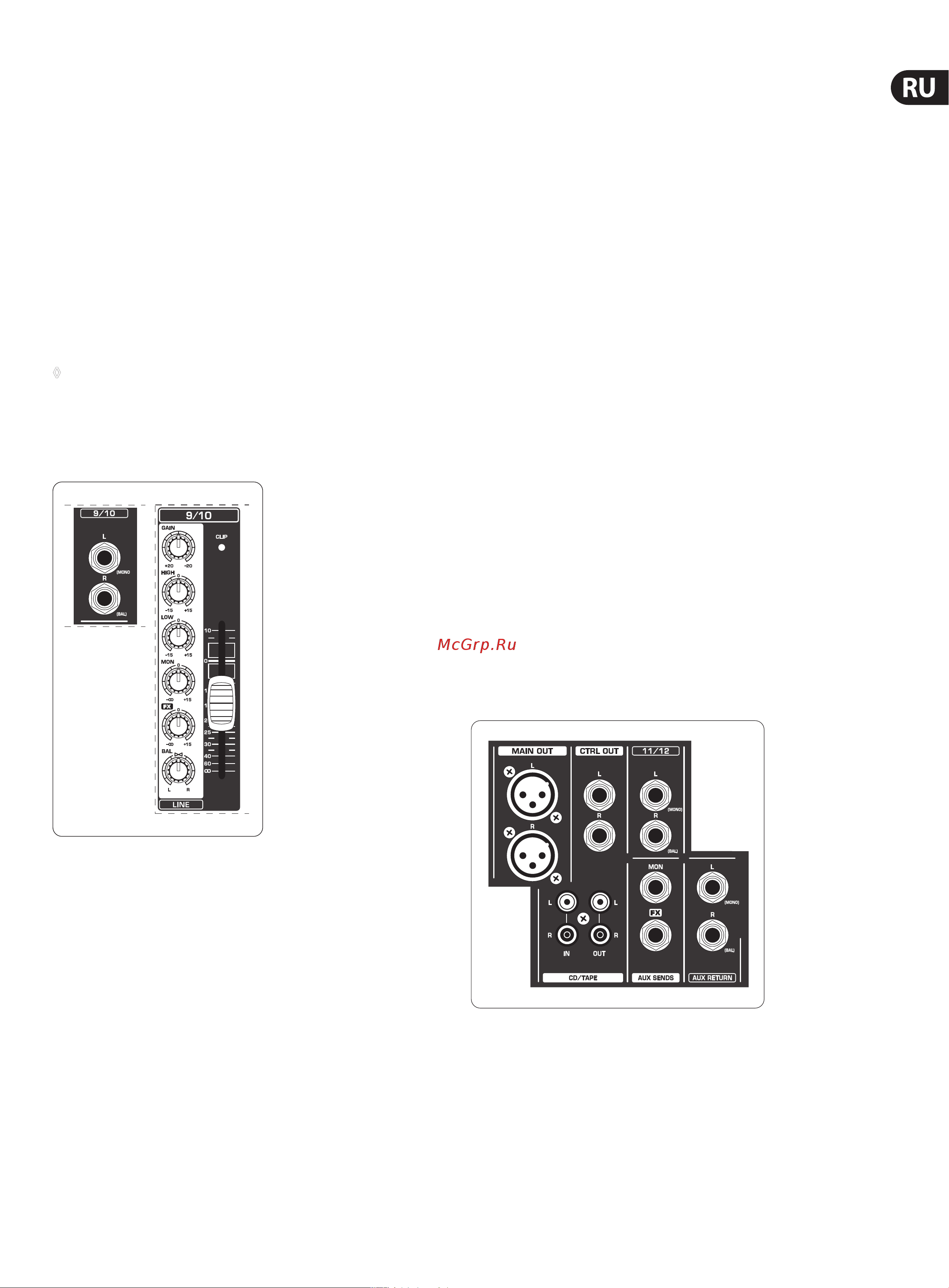 Behringer EURORACK PRO RX1202FX [7/16] Стереоканалы