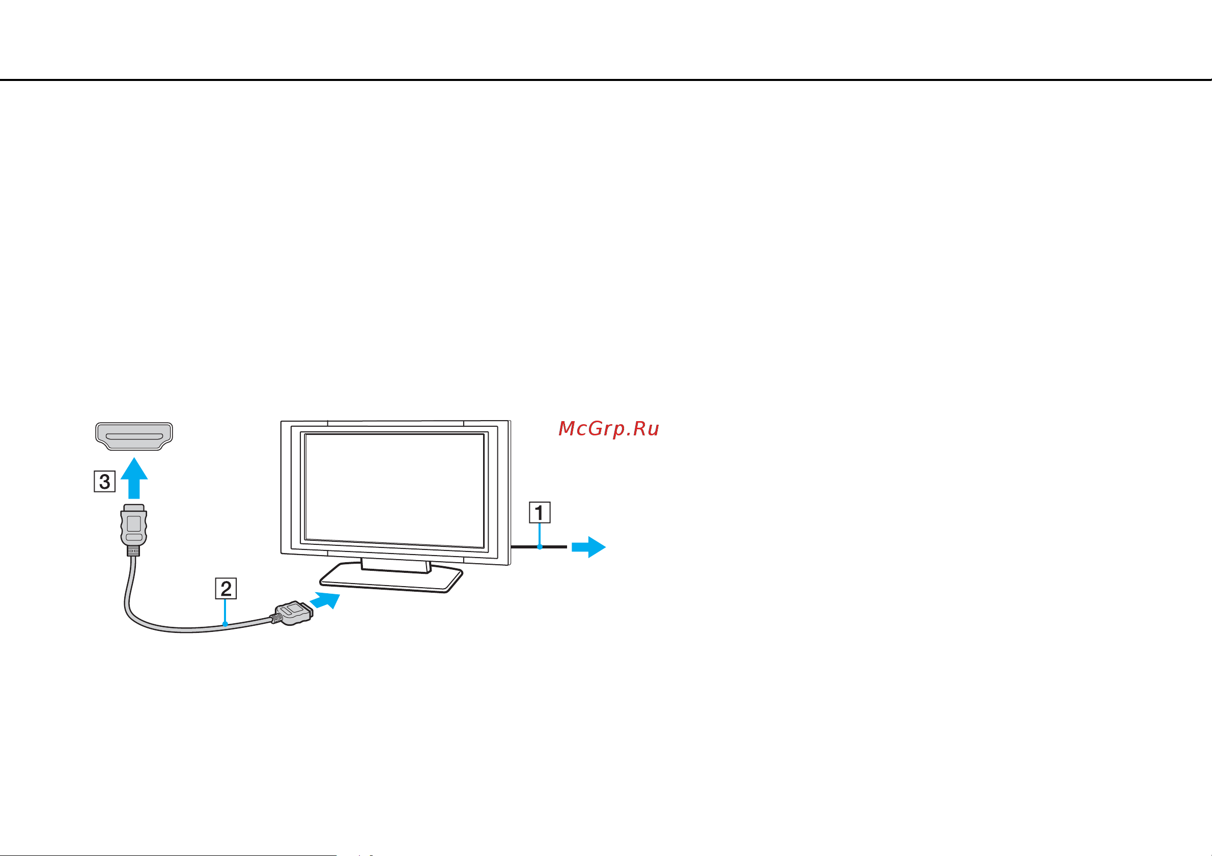 Sony VAIO VPCYB1S1E [64/141] Подсоединение телевизора с входным разъемом hdmi