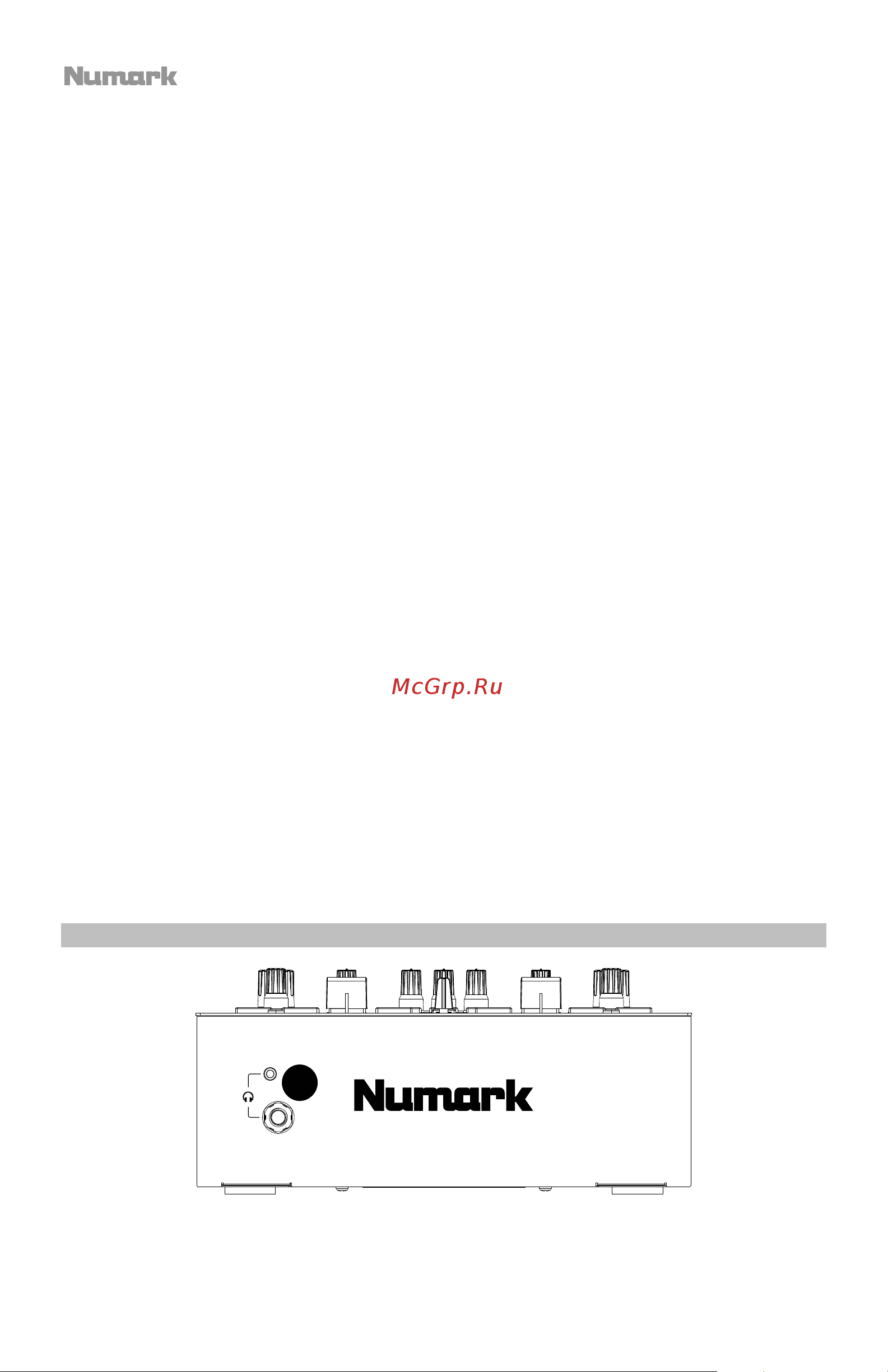 Numark Scratch [16/52] Panel frontal