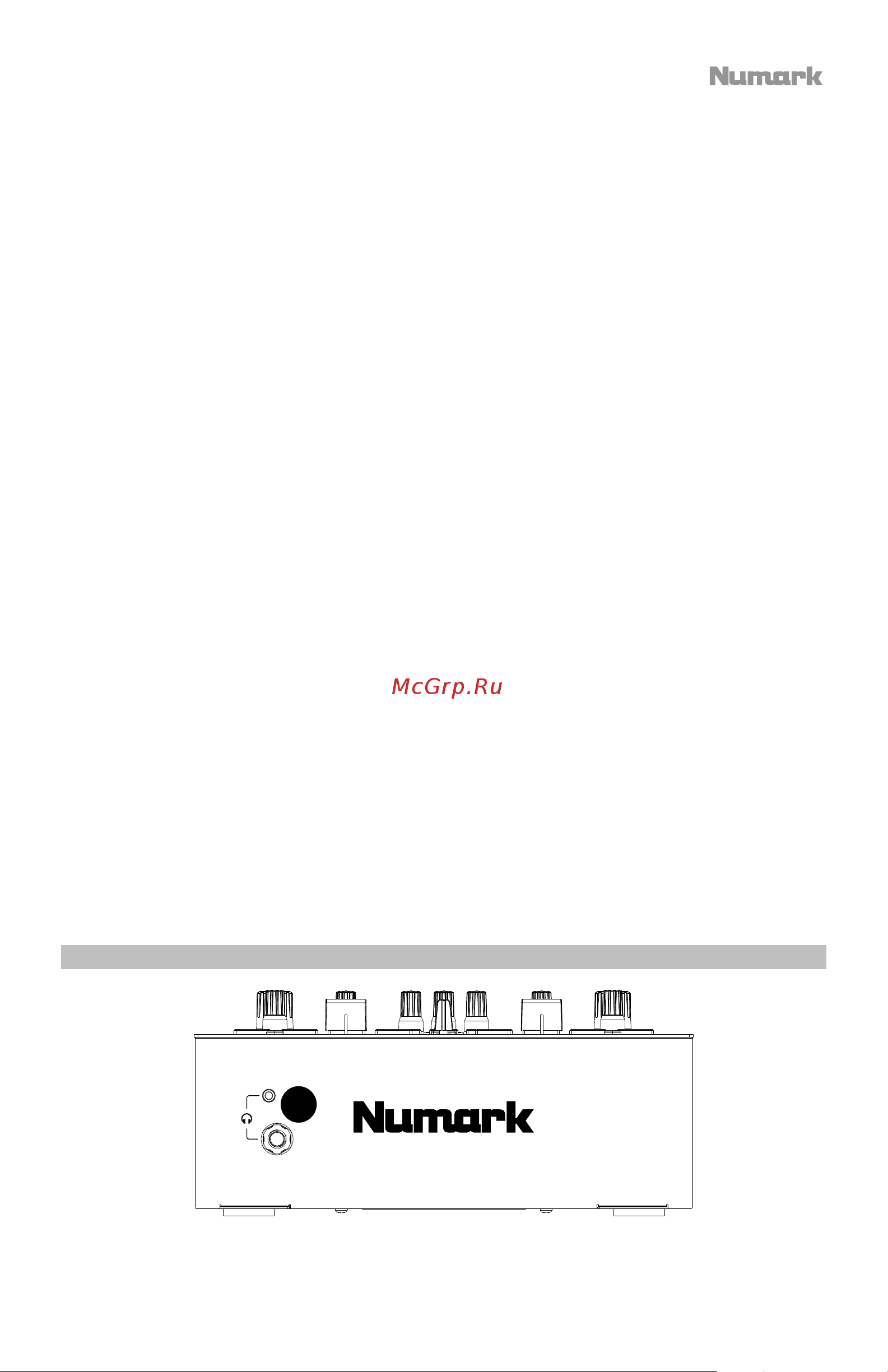Numark Scratch [25/52] Panneau avant