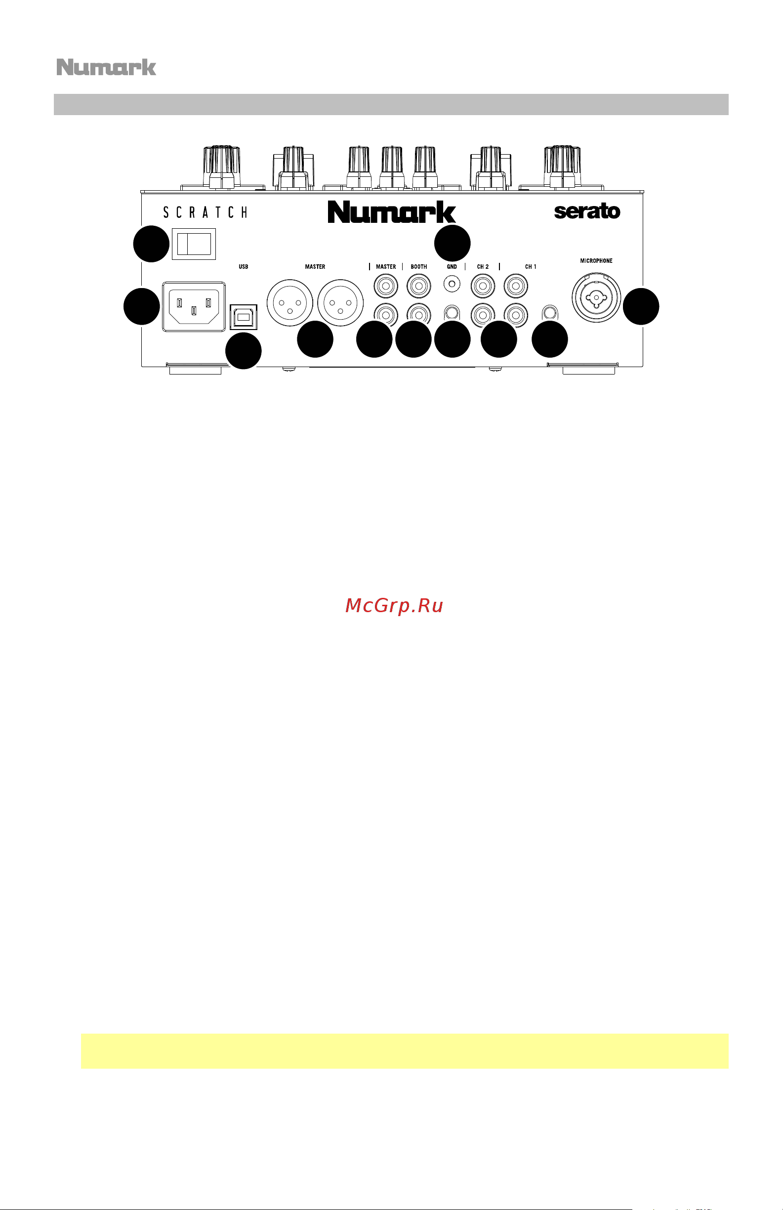 Numark Scratch [44/52] 4 5 6 8 7 7