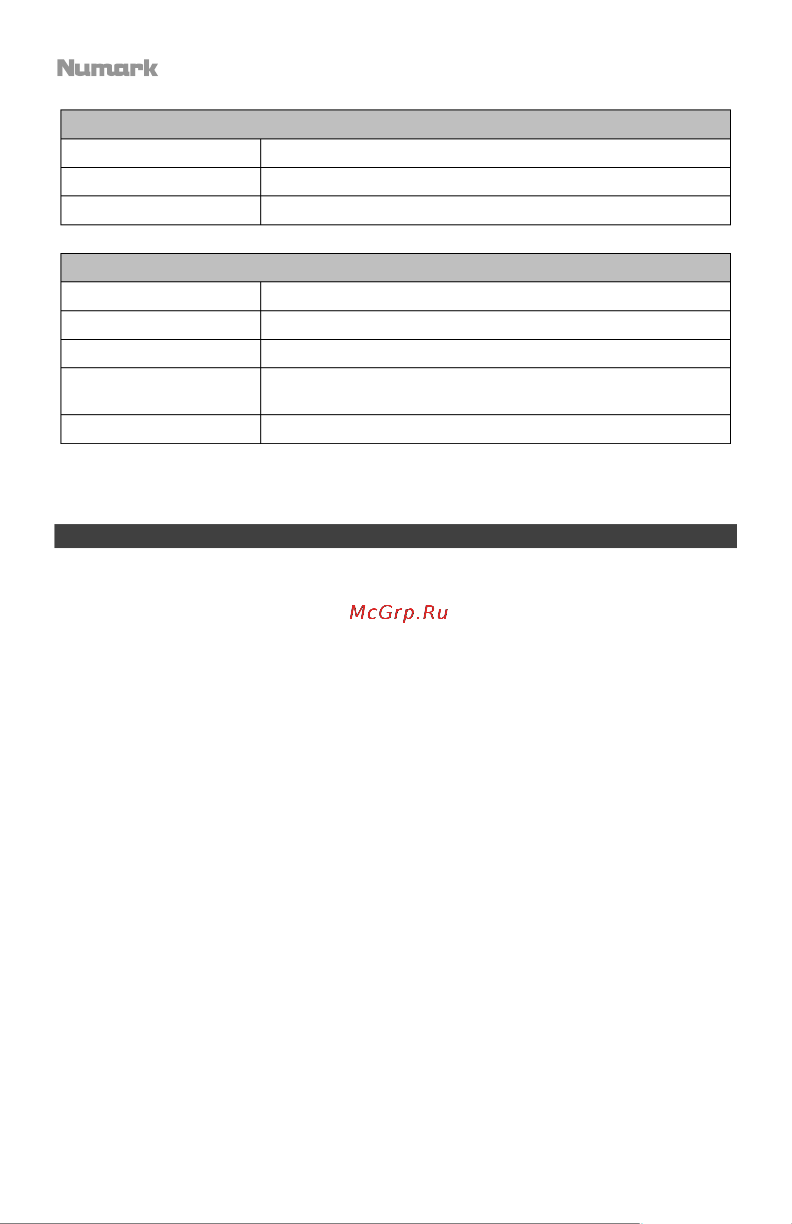 Numark Scratch [50/52] Trademarks licenses