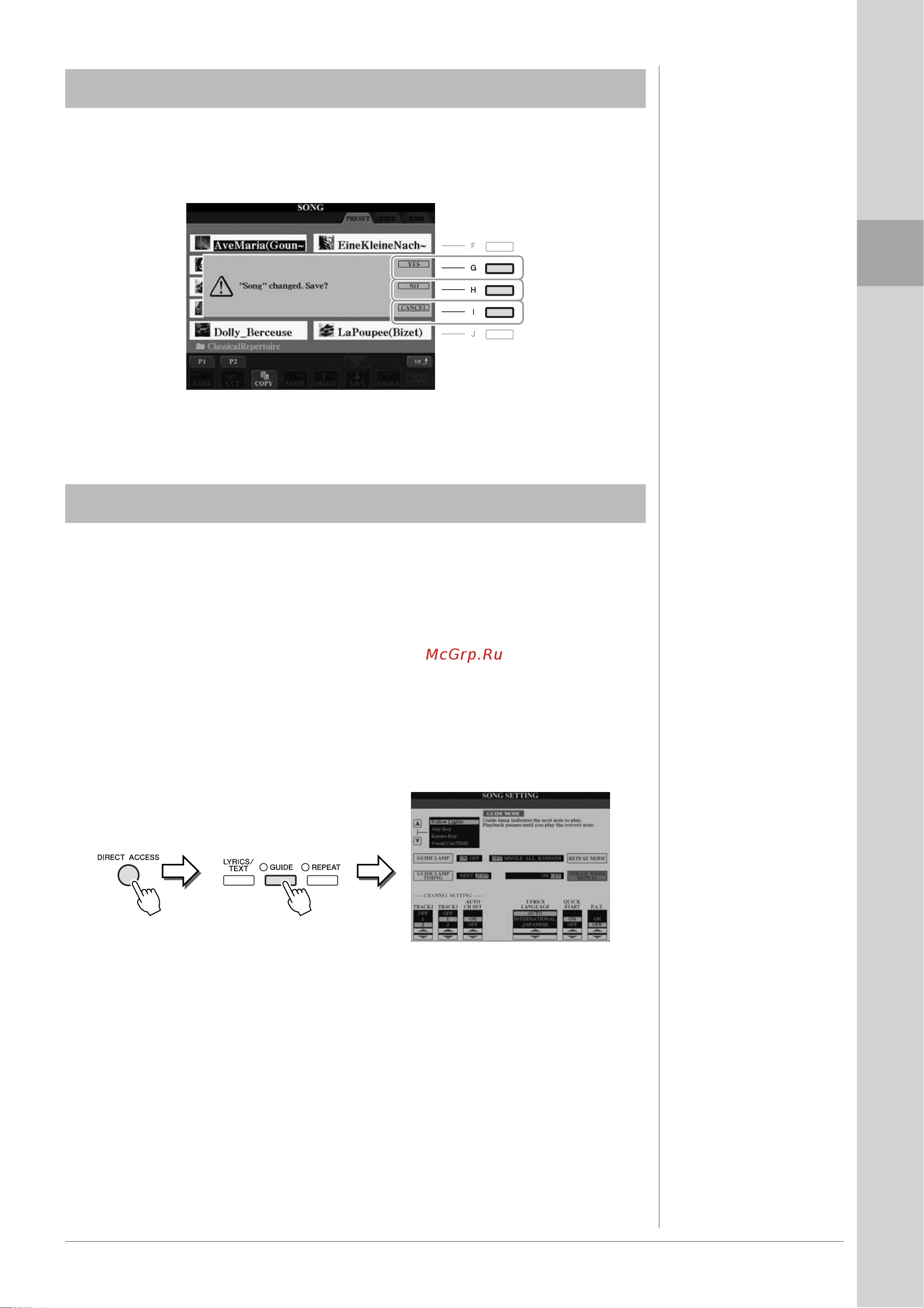 Yamaha CVP-509PM [23/136] Нажмите кнопку direct access