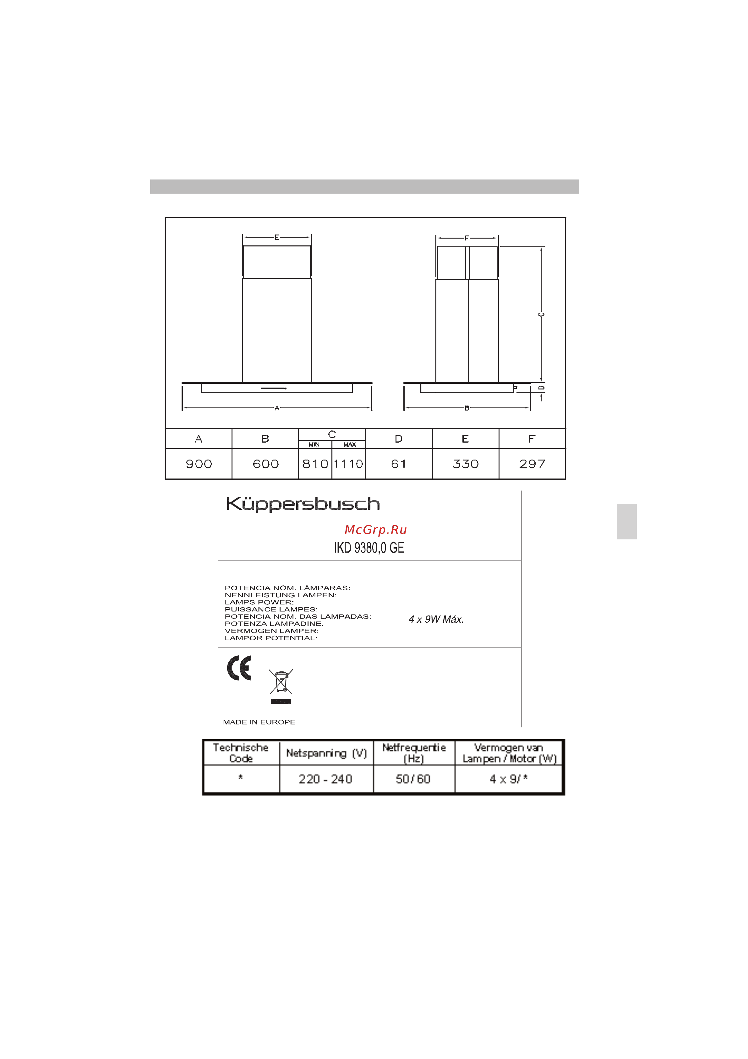 Kuppersbusch IKD 9380.1GE Руководство по эксплуатации онлайн [47/55] 782082