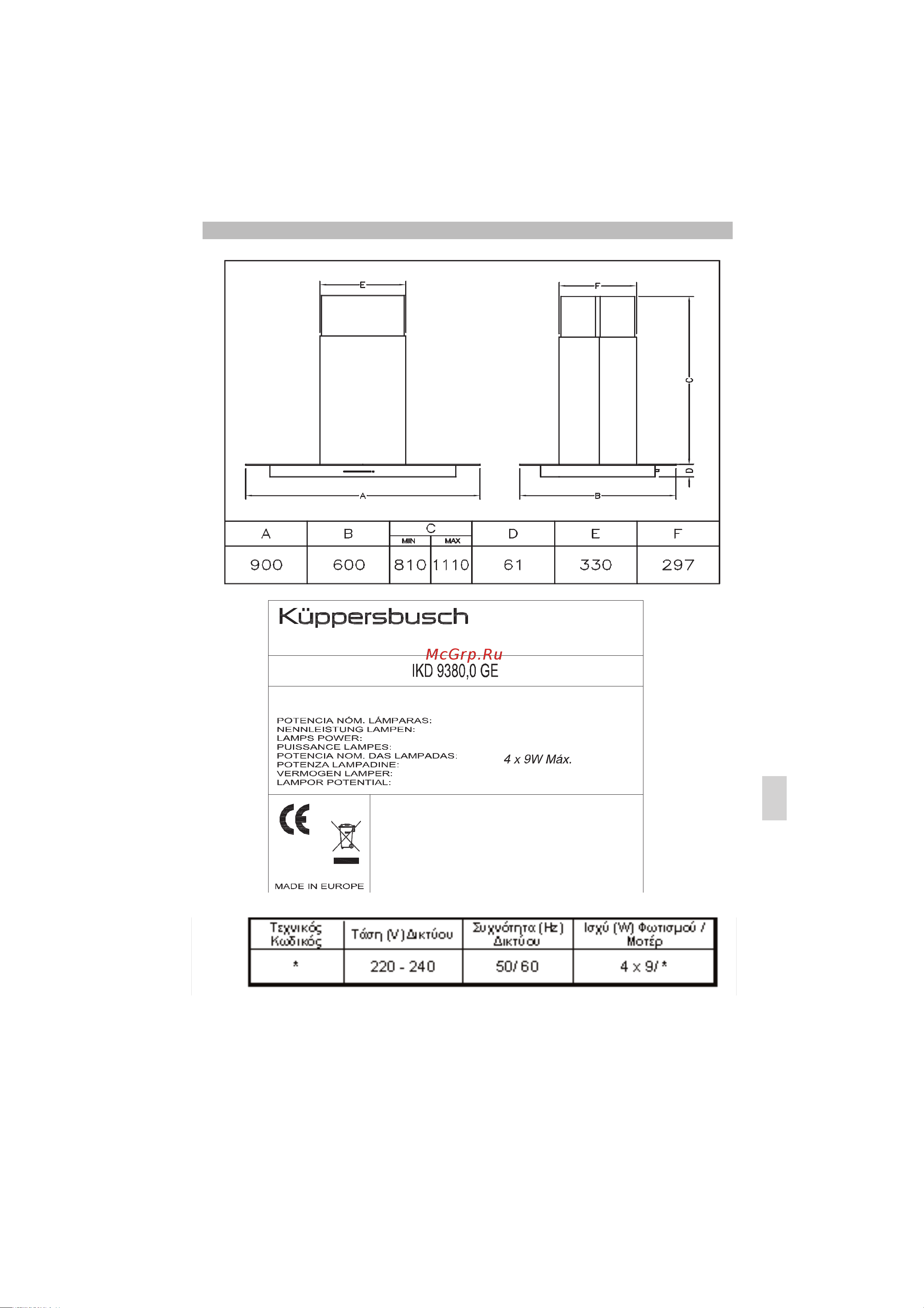 Kuppersbusch IKD 9380.1GE Руководство по эксплуатации онлайн [53/55] 782082