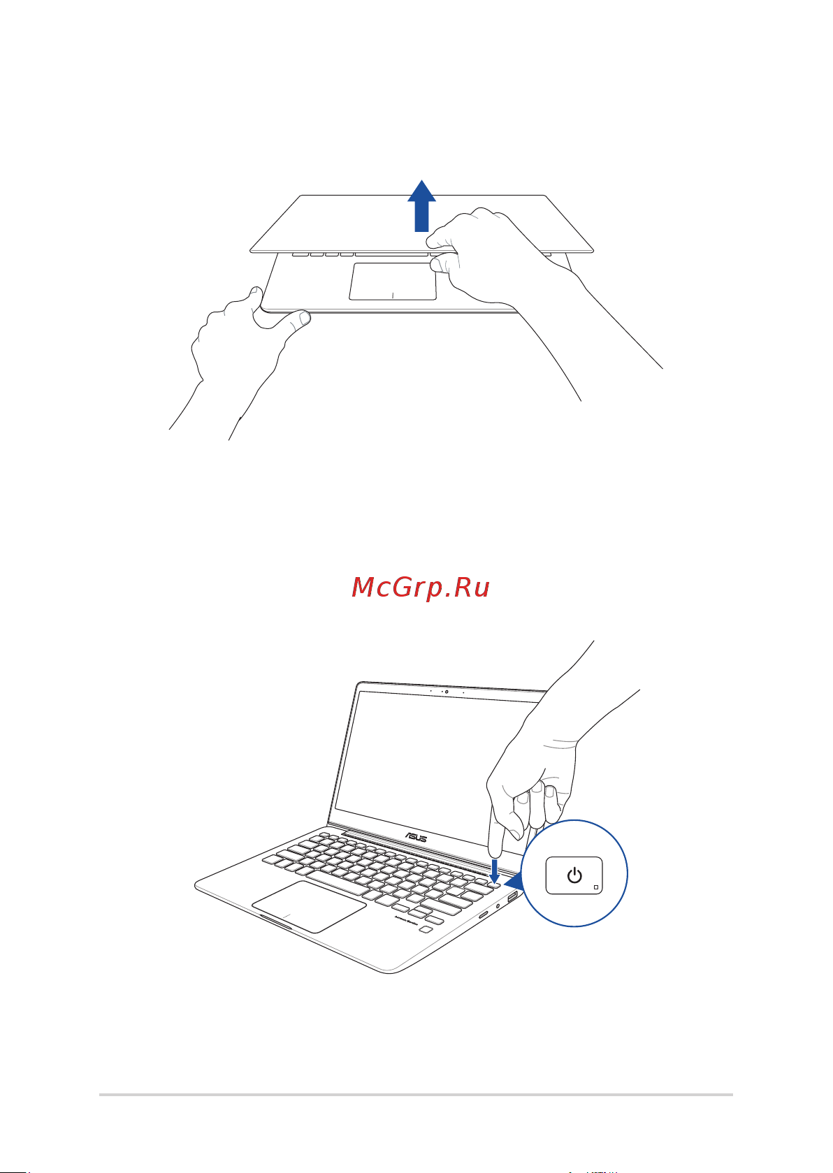 Asus UX331UN-EA101T (90NB0GY1-M02320) [28/98] Нажмите кнопку питания