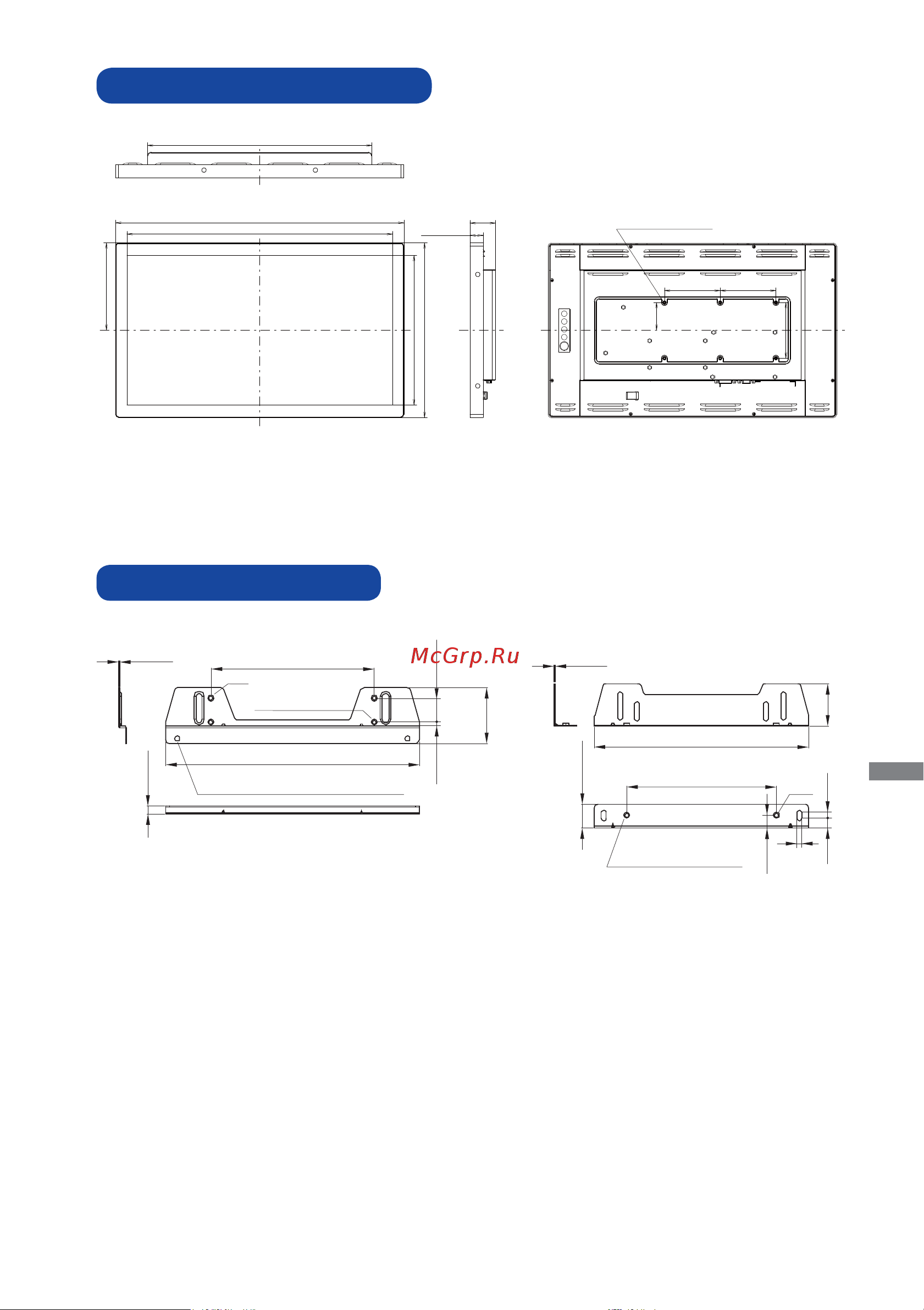 Iiyama ProLite TF2234MC-B5AGB [28/29] Размеры l образная