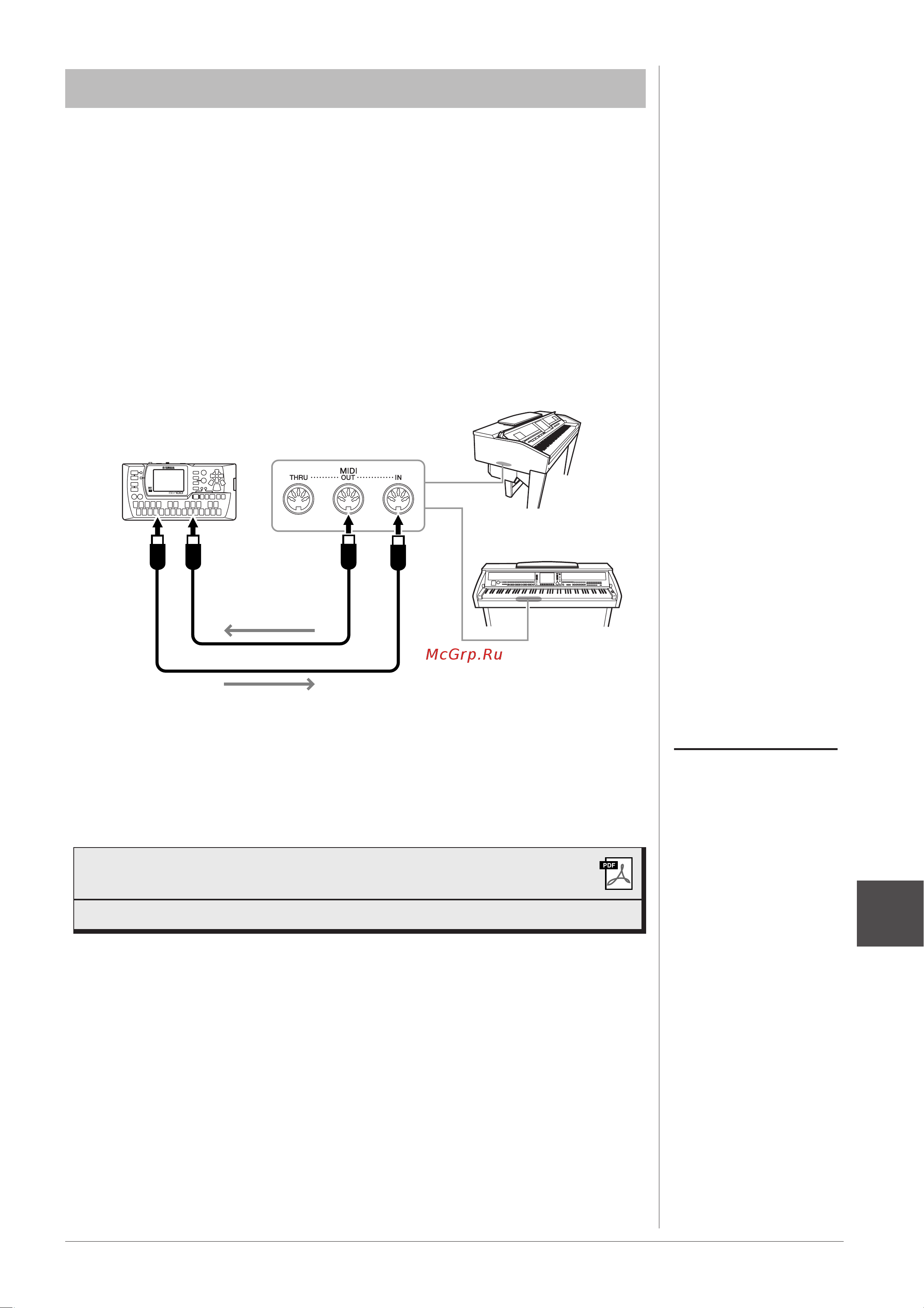 Yamaha CVP-505PM [109/136] Подключение внешних midi устройств