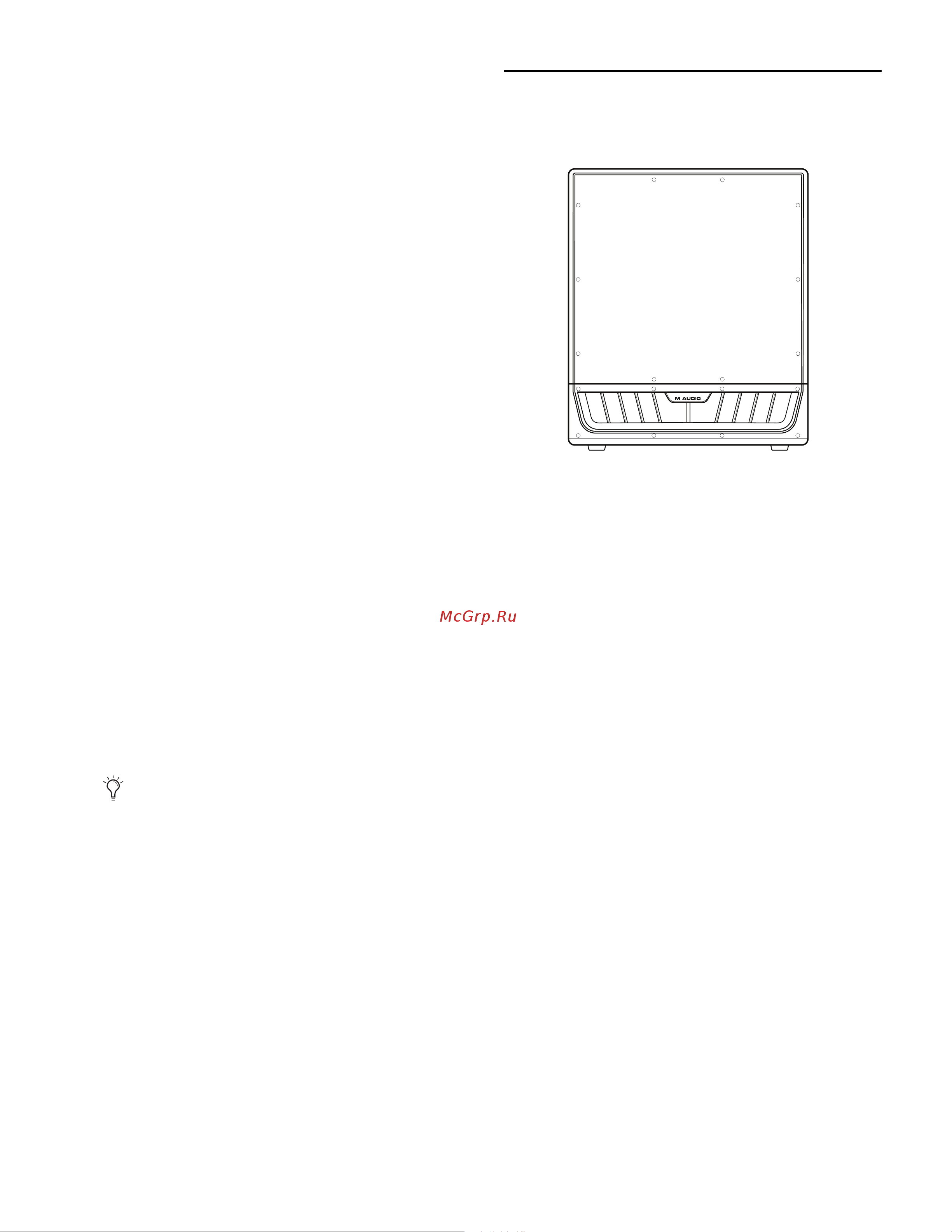 M-Audio GSR10 [15/24] Modes for speaker presets
