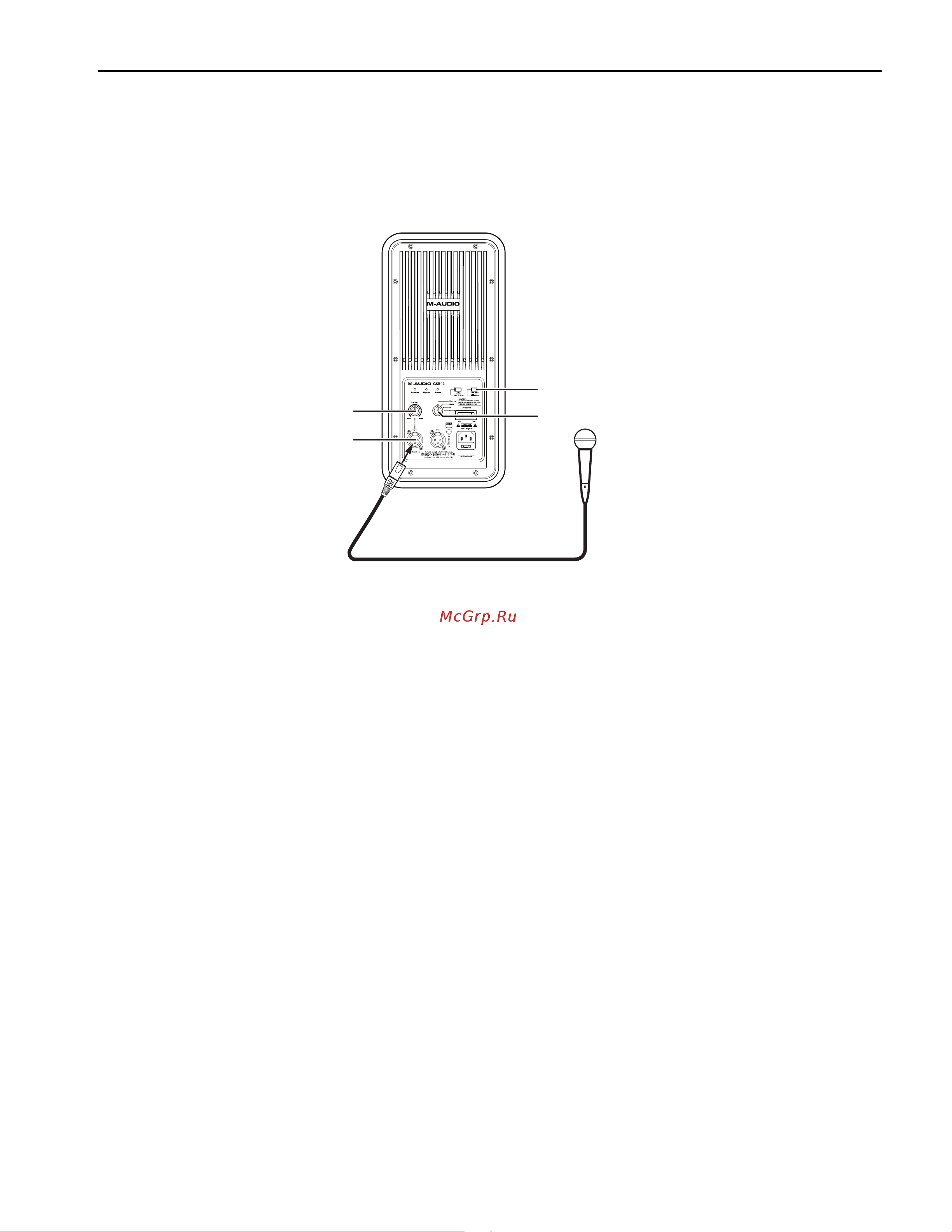 M-Audio GSR10 [9/24] Connecting a microphone