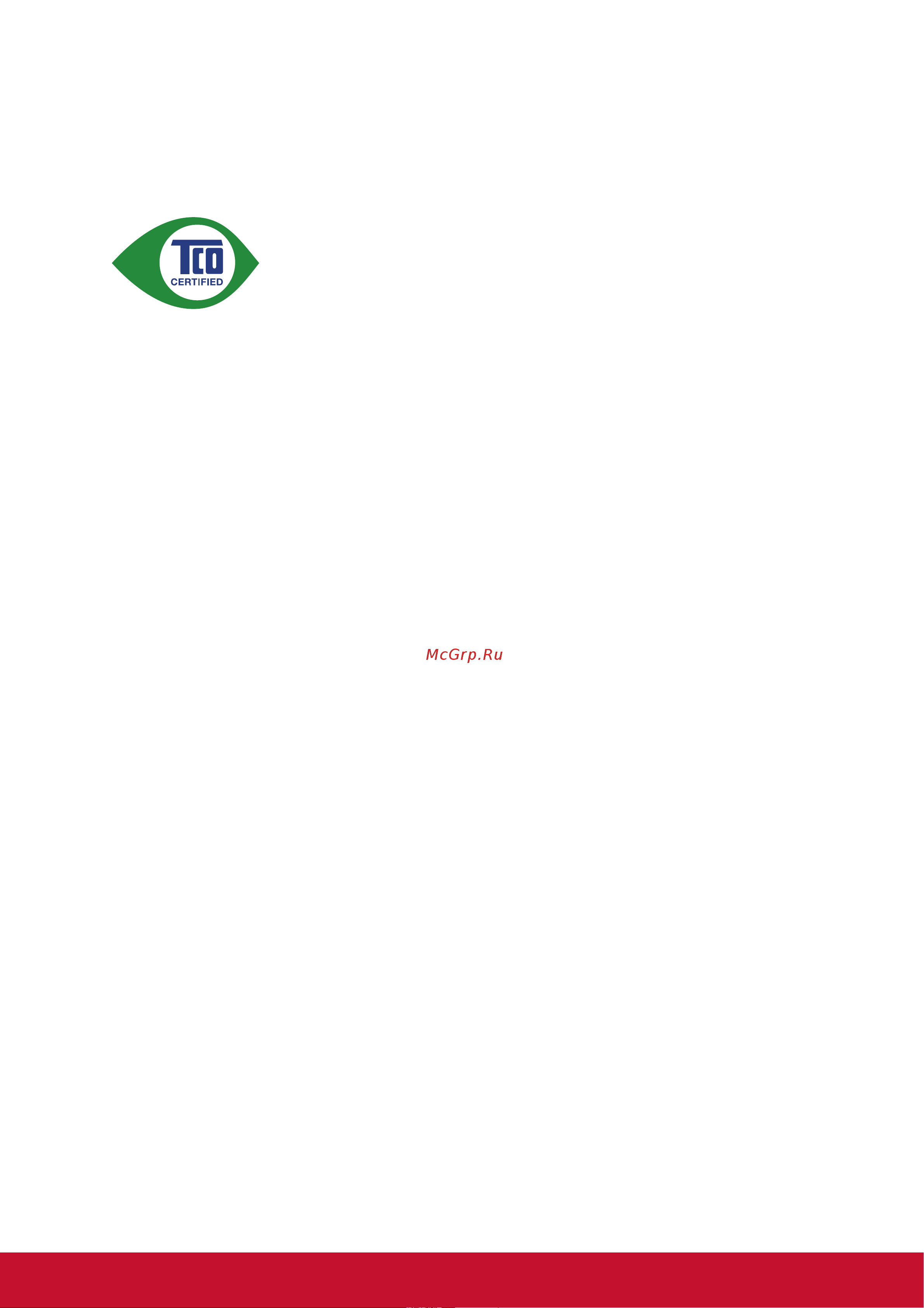 Viewsonic XG3202-C [5/24] Информация о маркировке tco