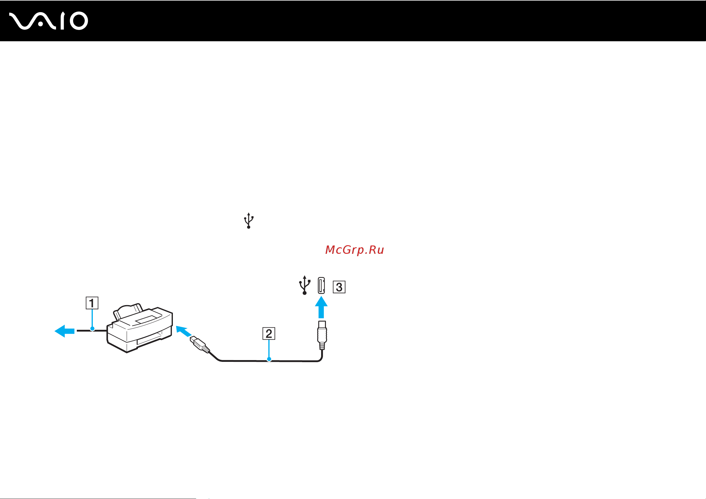 Sony VAIO VGN-N21E [74/149] Подключение принтера к порту usb
