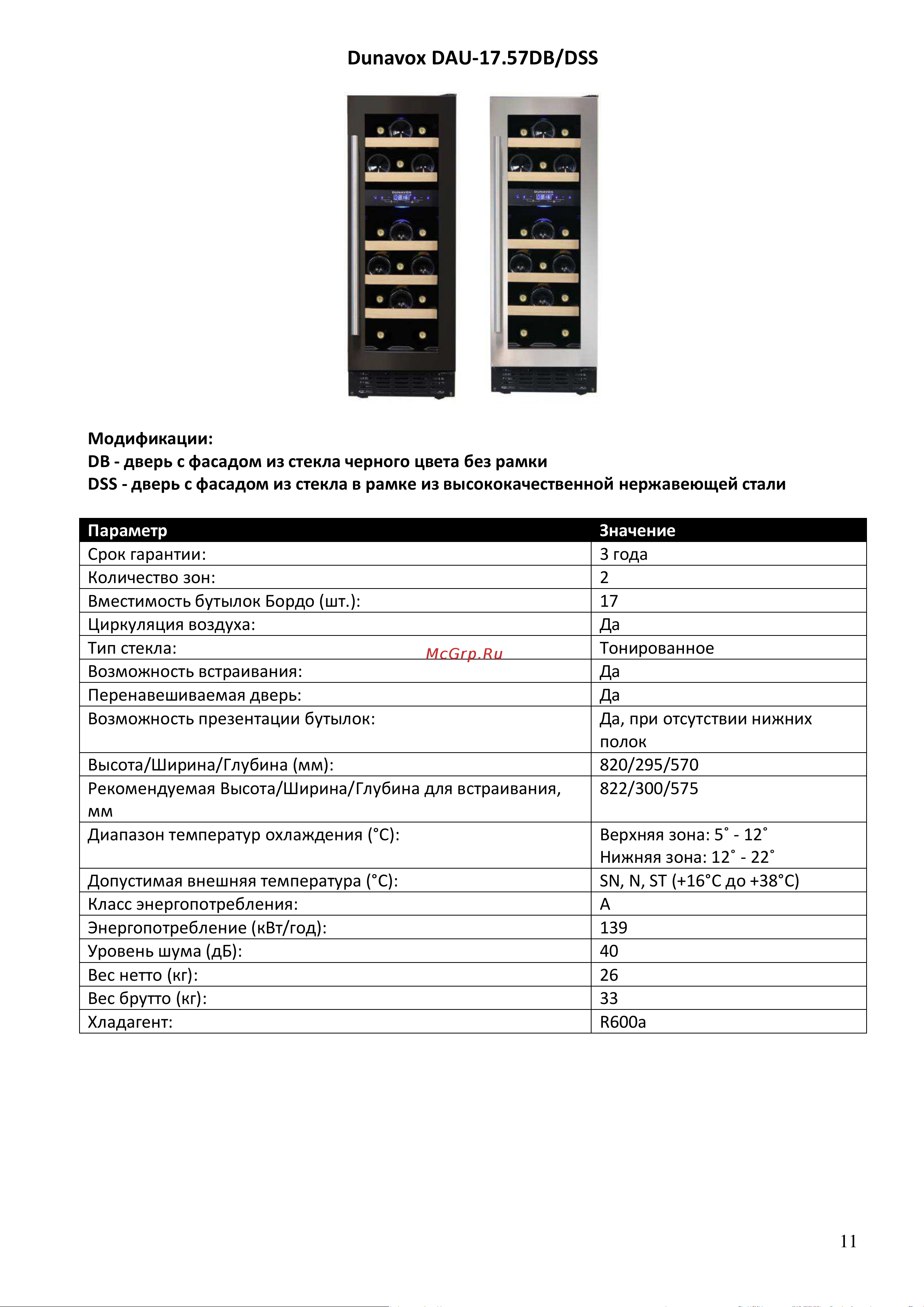 Dunavox DAU-45.125DSS.TO [11/37] Dunavox dau 17 7db dss