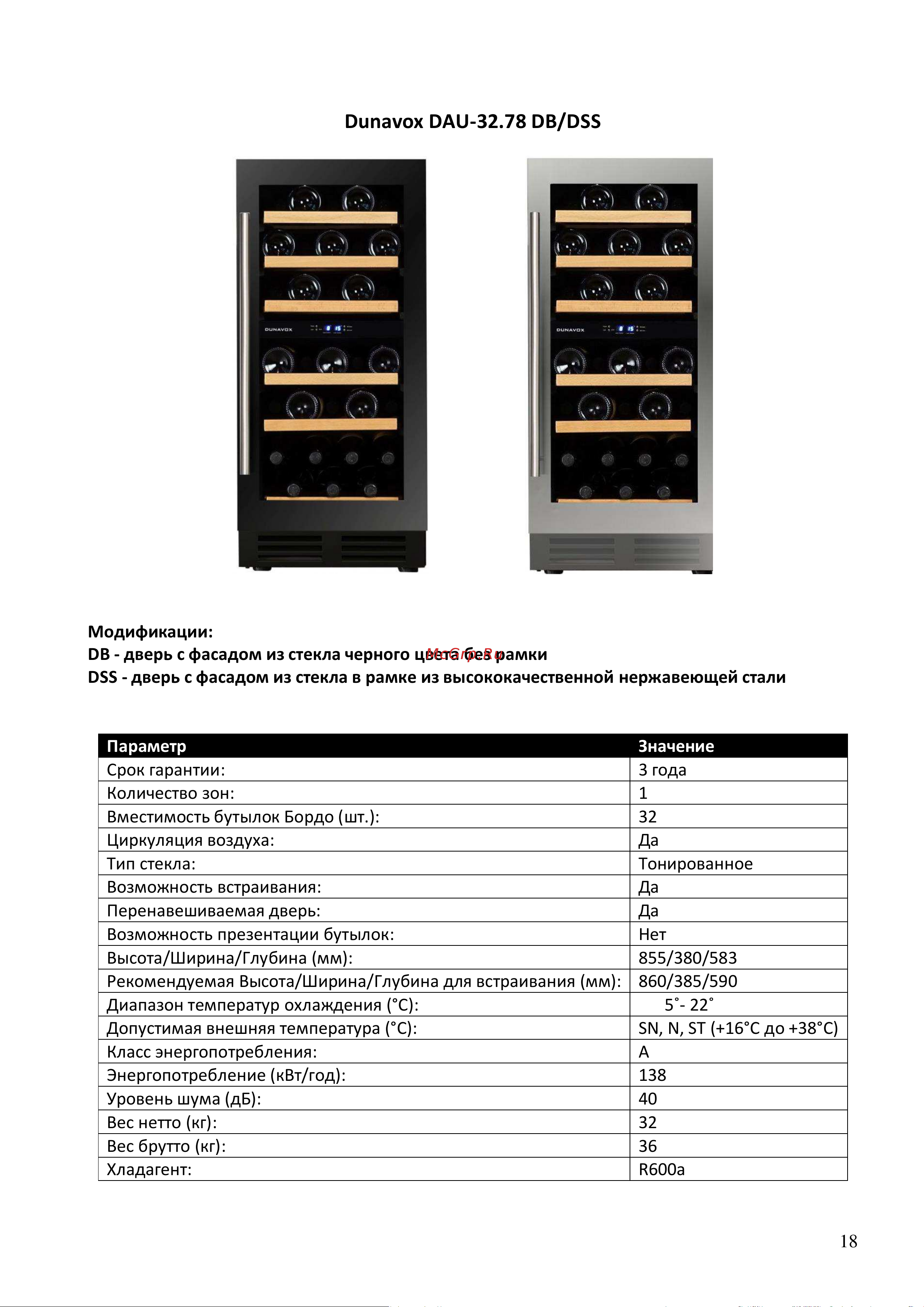 Dunavox DAU-45.125DSS.TO [18/37] Dunavox dau 32 8 db dss