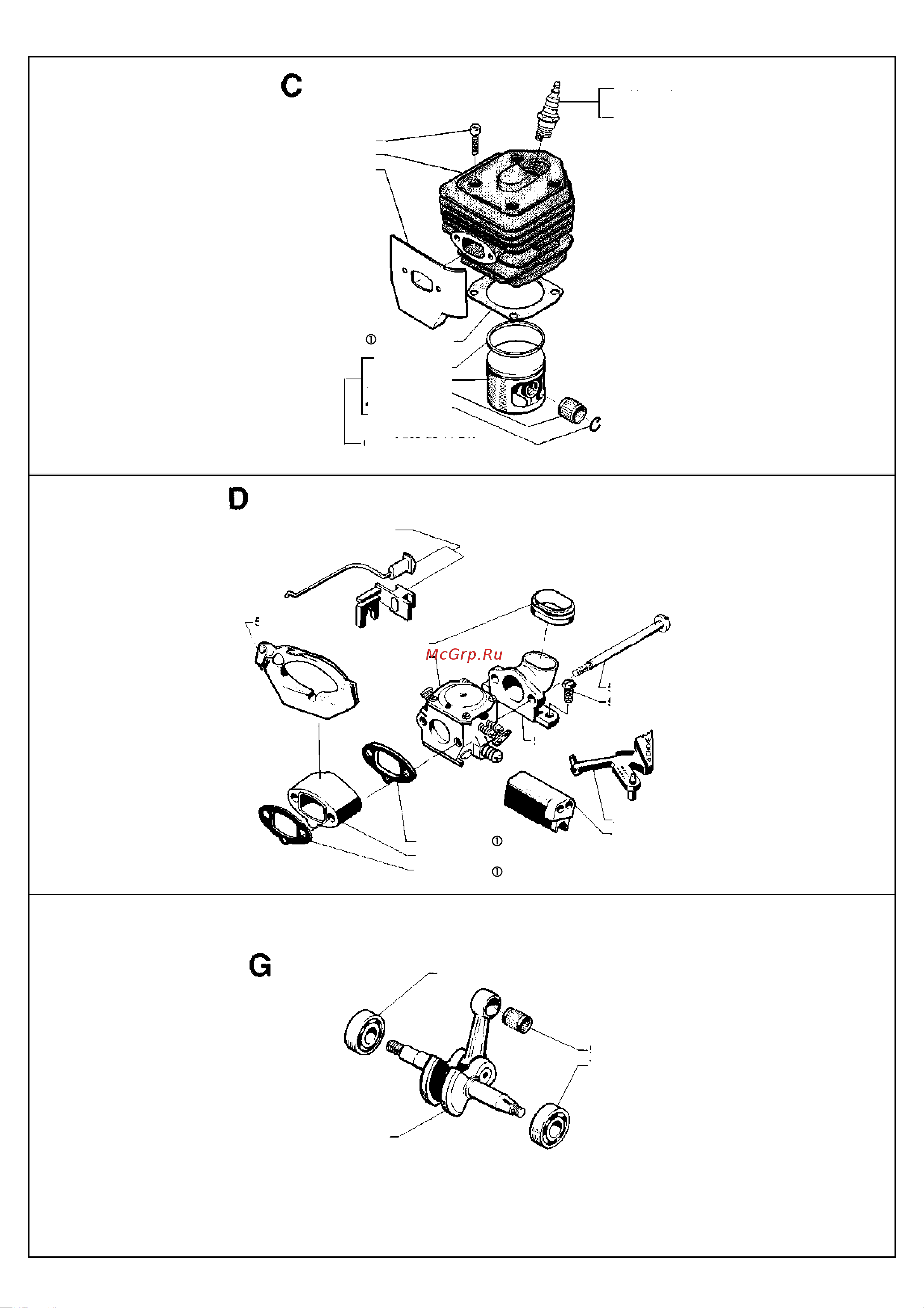Husqvarna 262 (1991) parts Руководство по эксплуатации онлайн [3/8] 782467