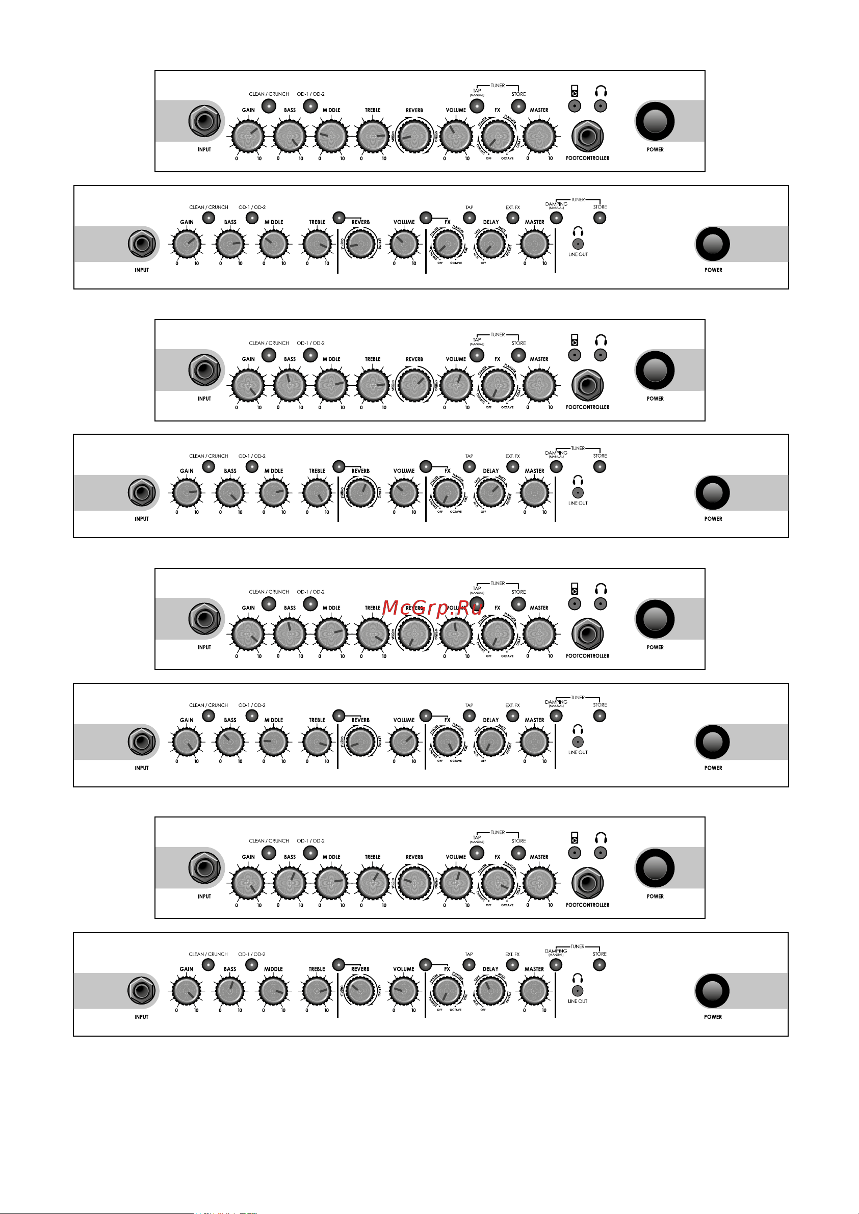 Marshall MG15CFX [27/27] Marshall factory presets