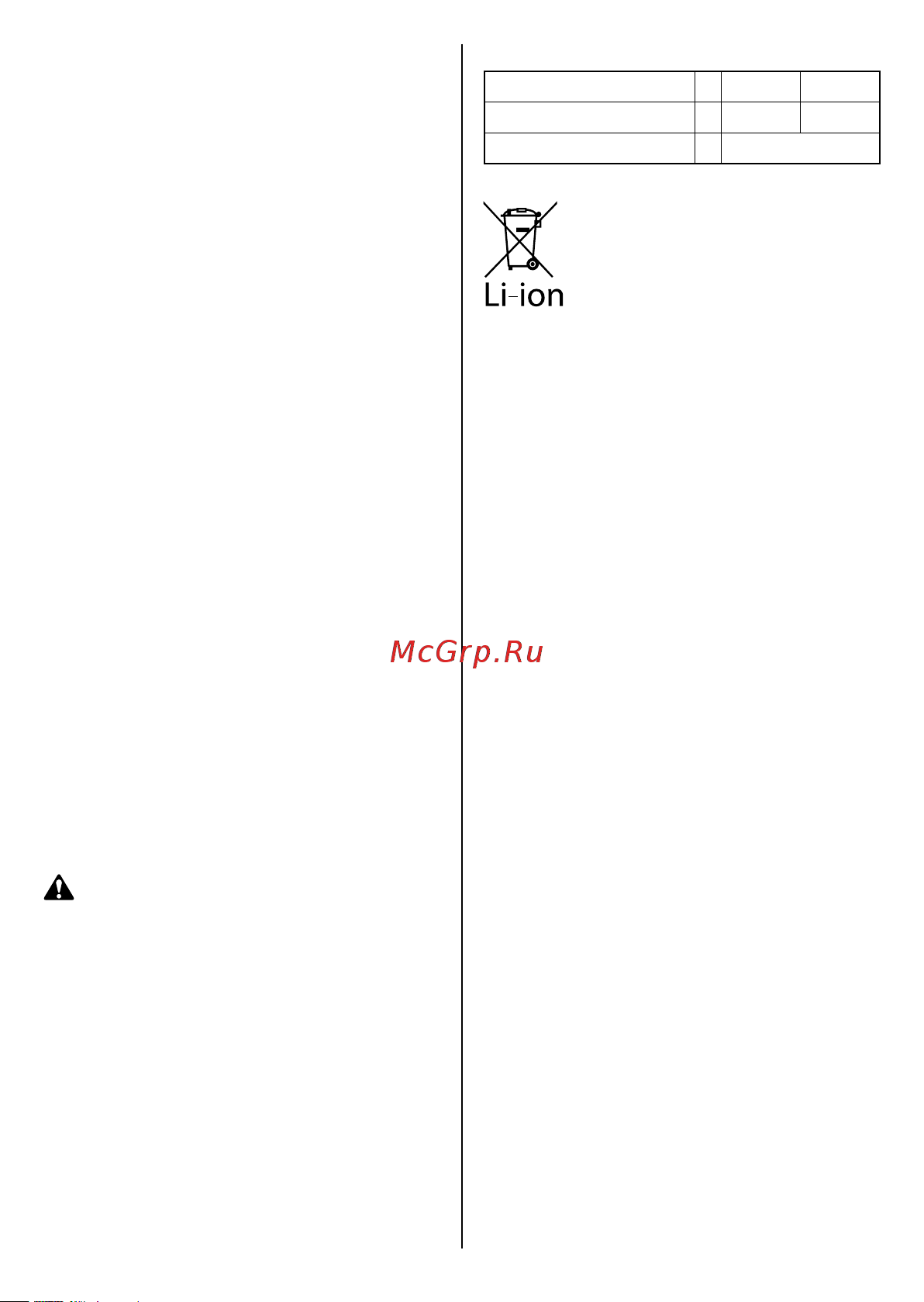 Oleo-Mac CRG [33/88] Bi 2 5 bi 5 0 χωρητικότητα μπαταρίας ah 2 5 5 0 τάση v 40