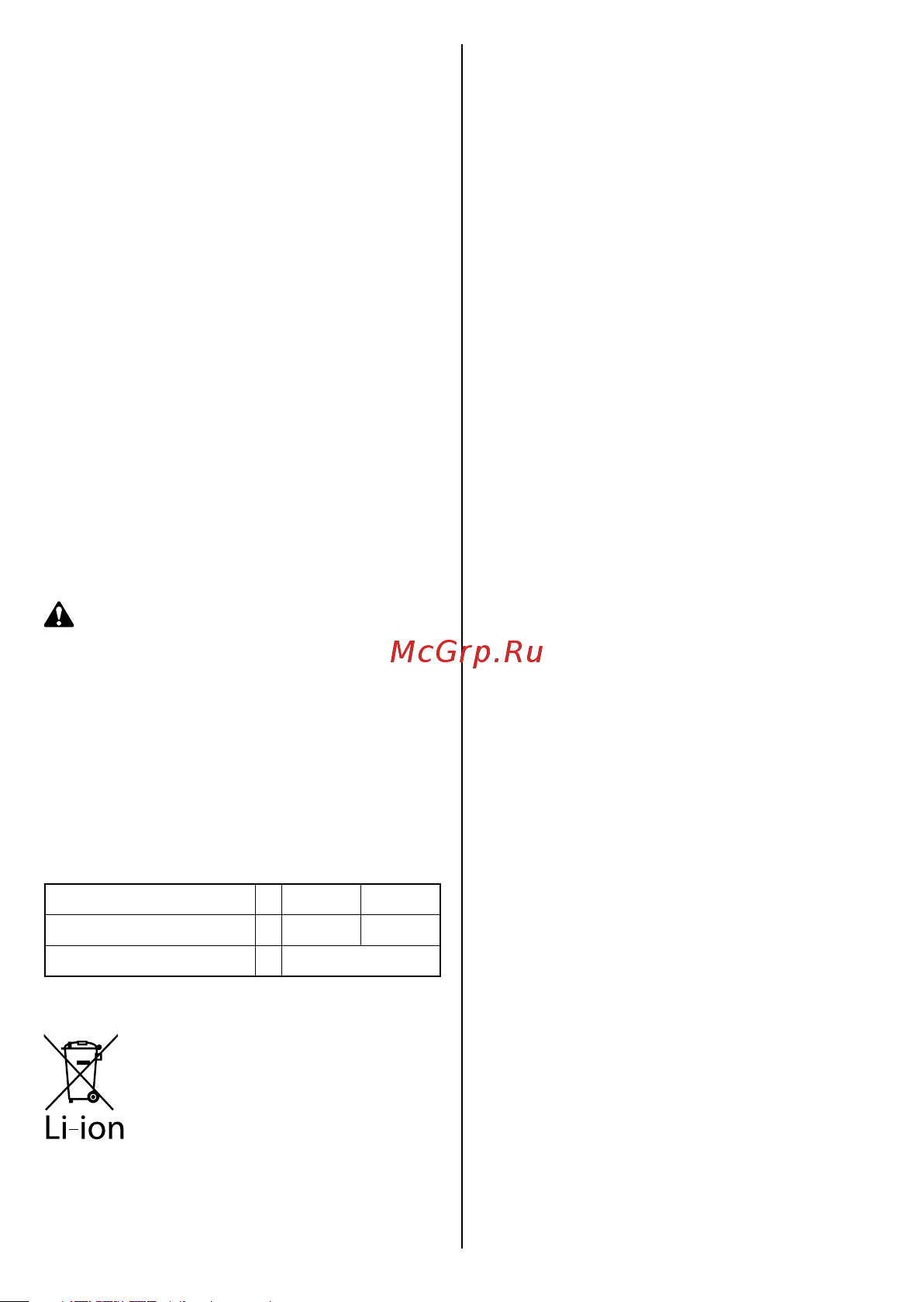 Oleo-Mac CRG [65/88] Bi 2 5 bi 5 0 capaciteit van de accu ah 2 5 5 0 spanning v 40