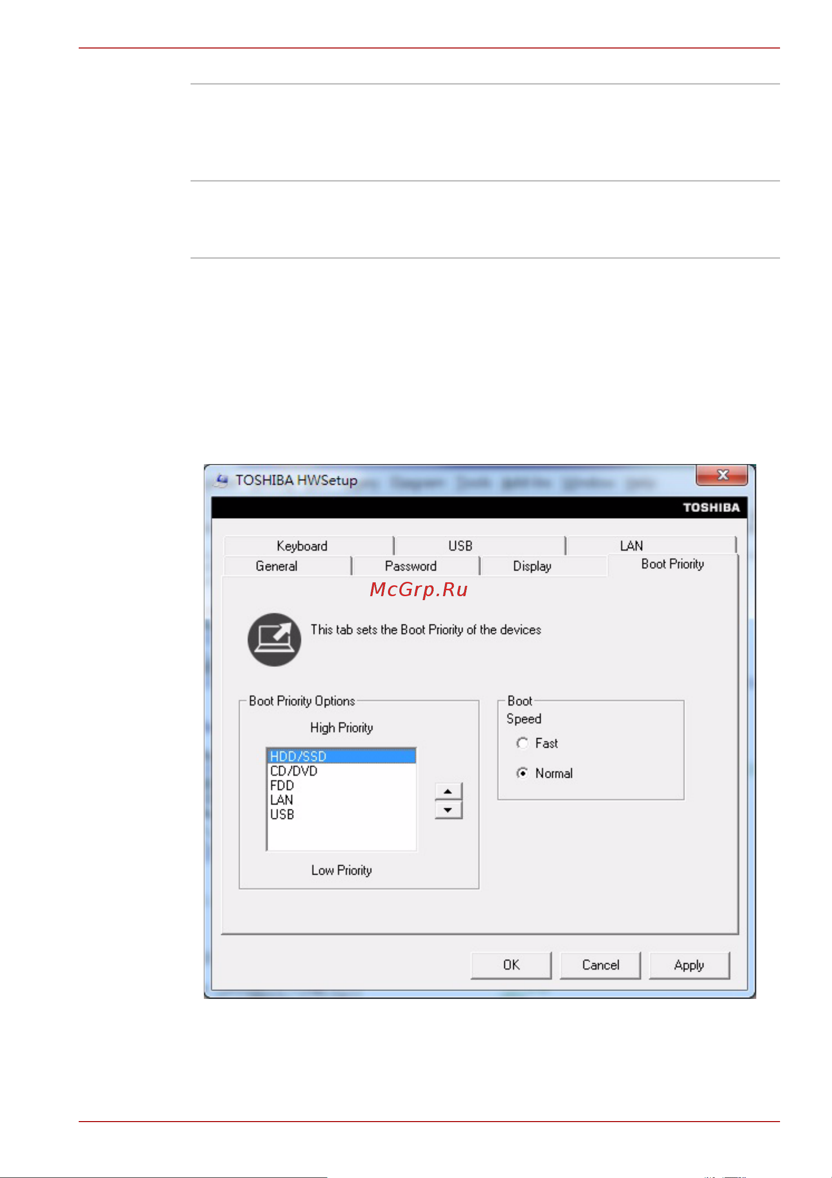 Toshiba Satellite C655D-S5043 [137/198] Boot priority приоритет загрузки