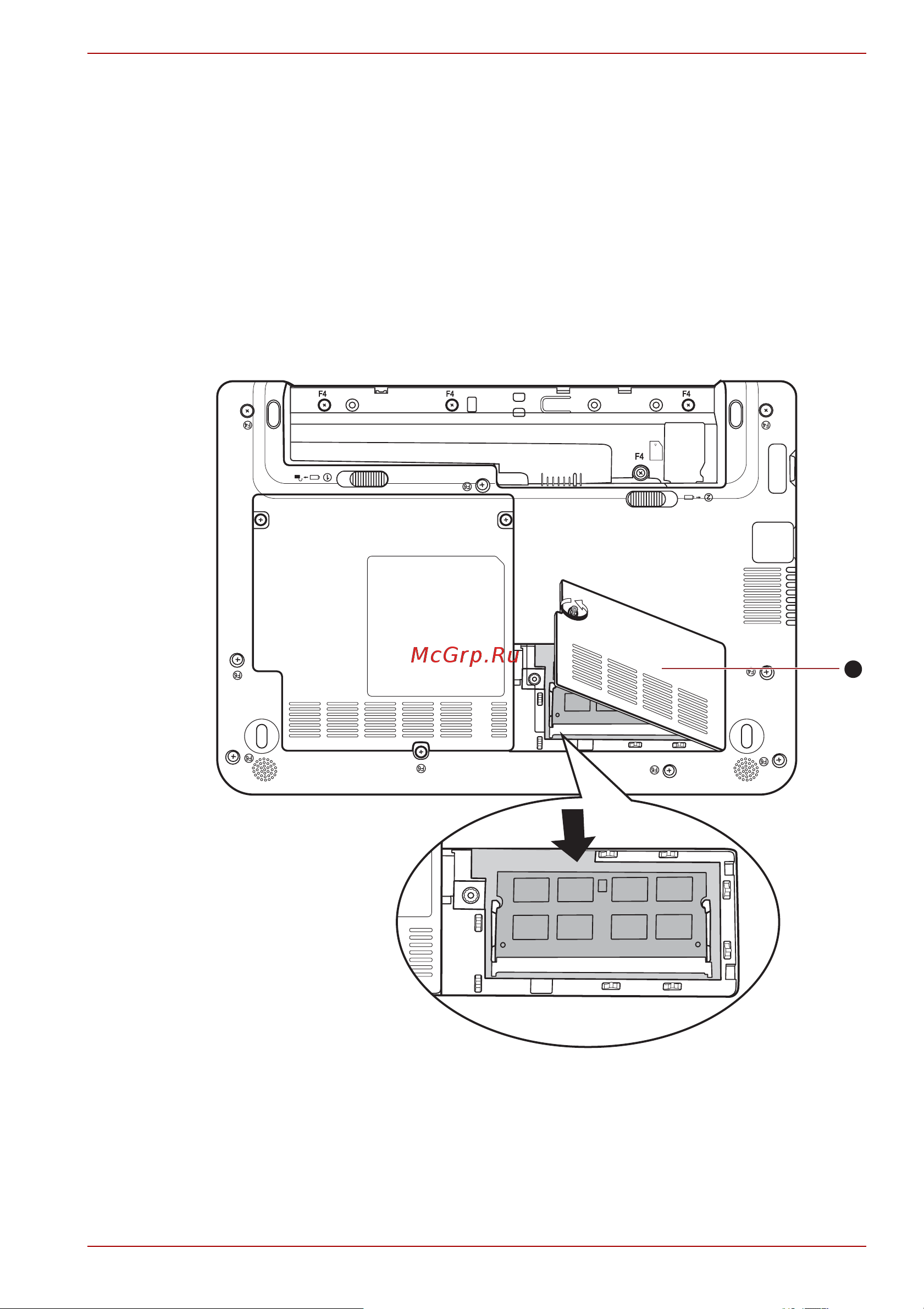 Toshiba NB305-10K [118/177] Установка модуля памяти