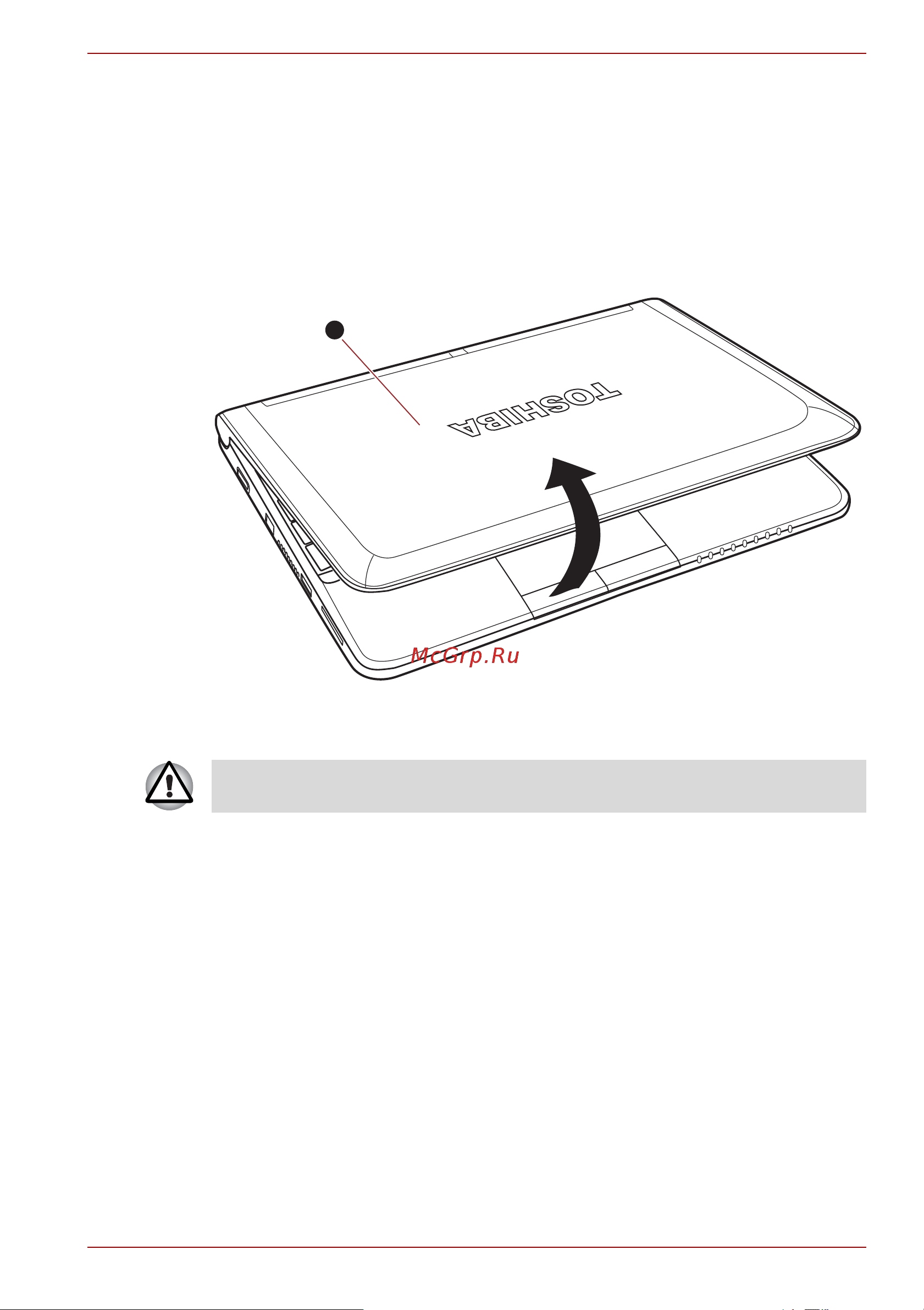 Toshiba NB305-10K [49/177] Открытие дисплея