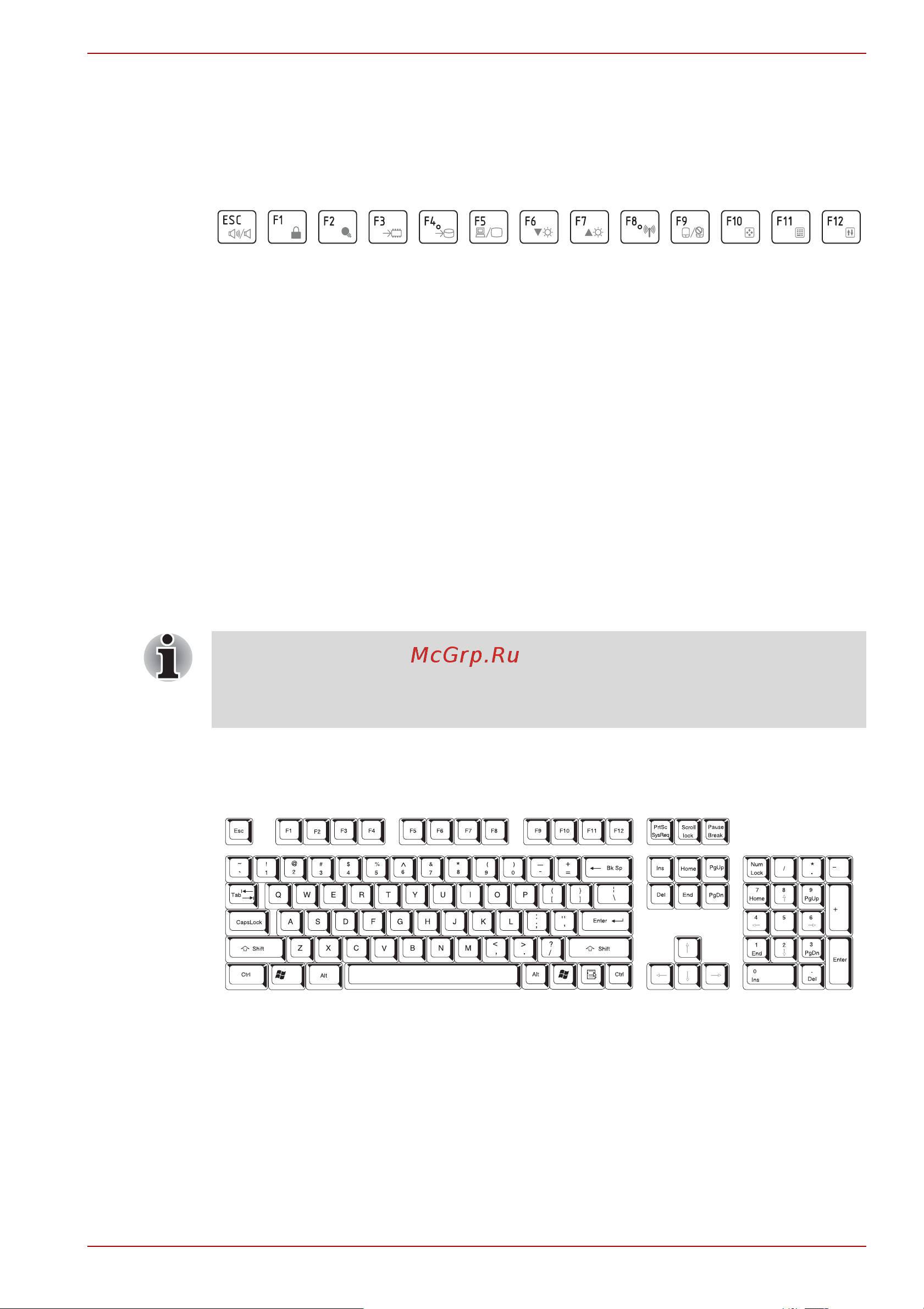 Toshiba NB305-10K [87/177] Функциональные клавишиf1 f12