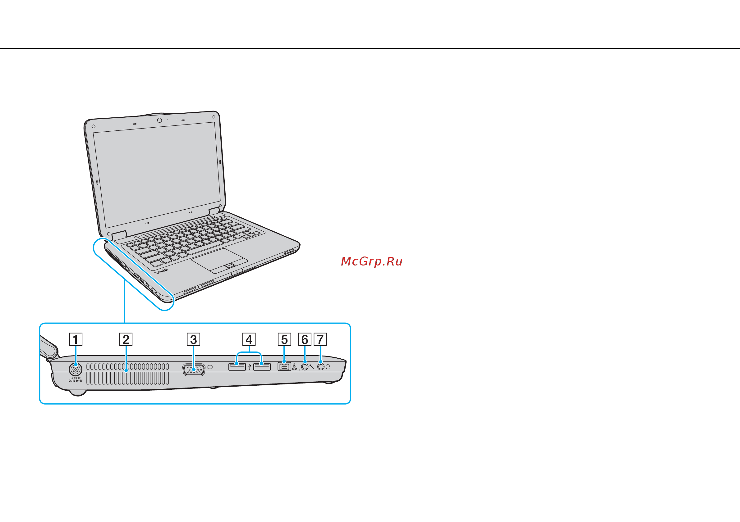 Sony VAIO VGN-CS31Z [14/178] Вид слева