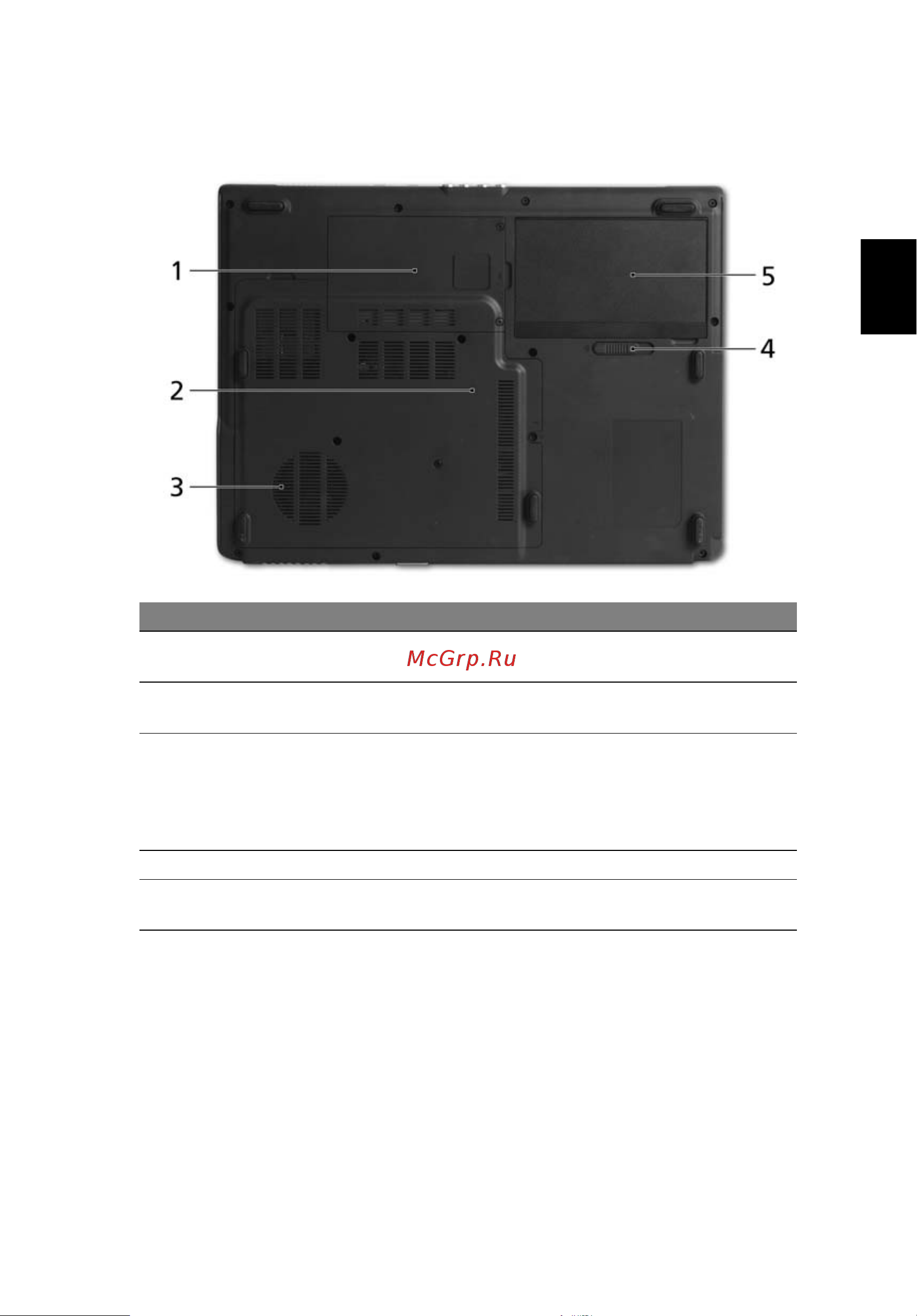 Acer Extensa 5010 [43/116] Вид снизу