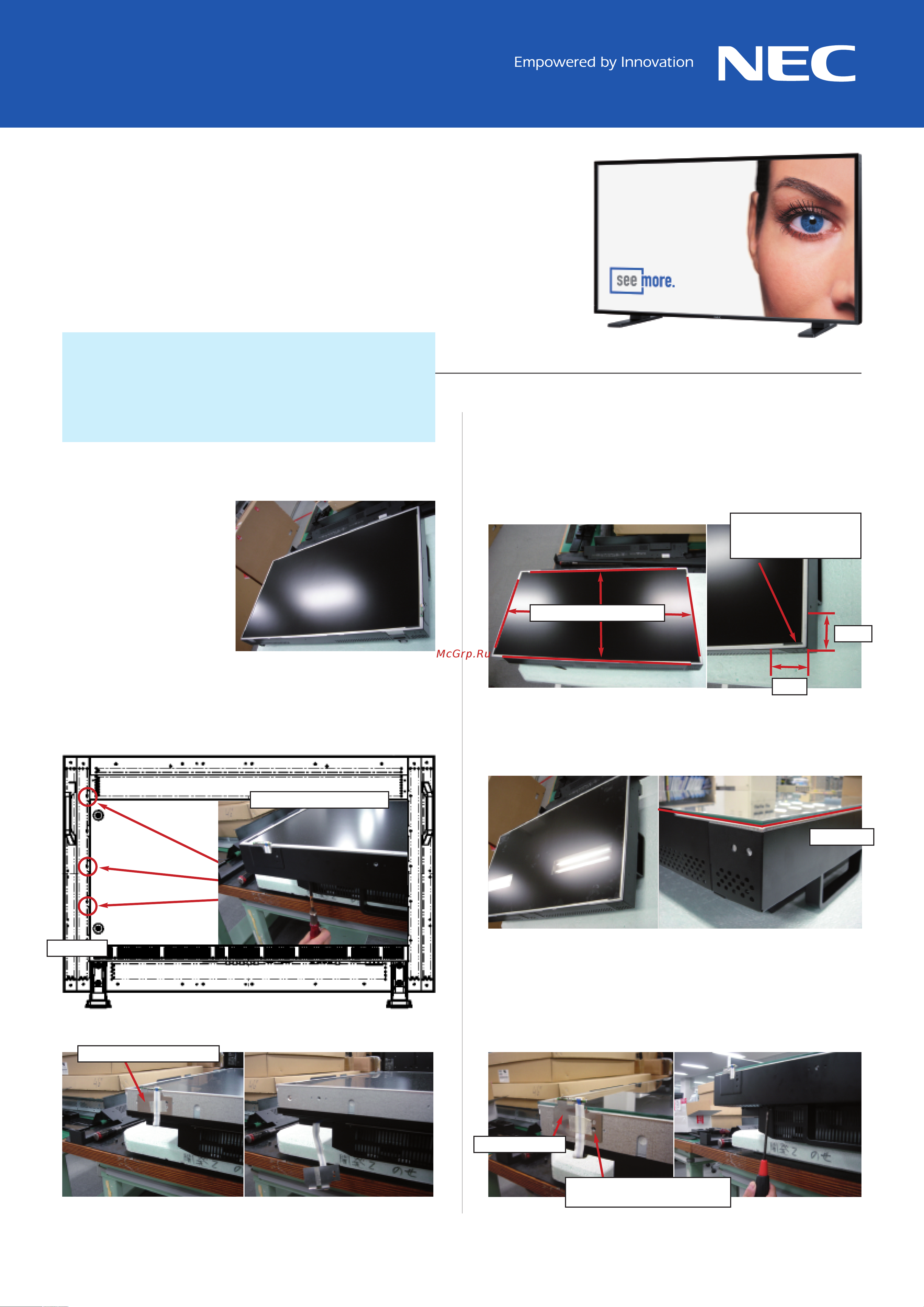 Nec Integrated Protective Glass Руководство по эксплуатации онлайн