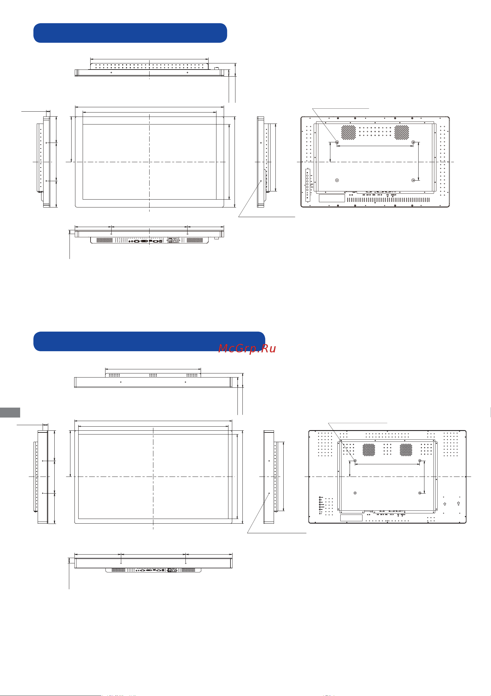 Iiyama ProLite TF3237MSC-W3AG [37/39] Размеры prolite tf3237msc