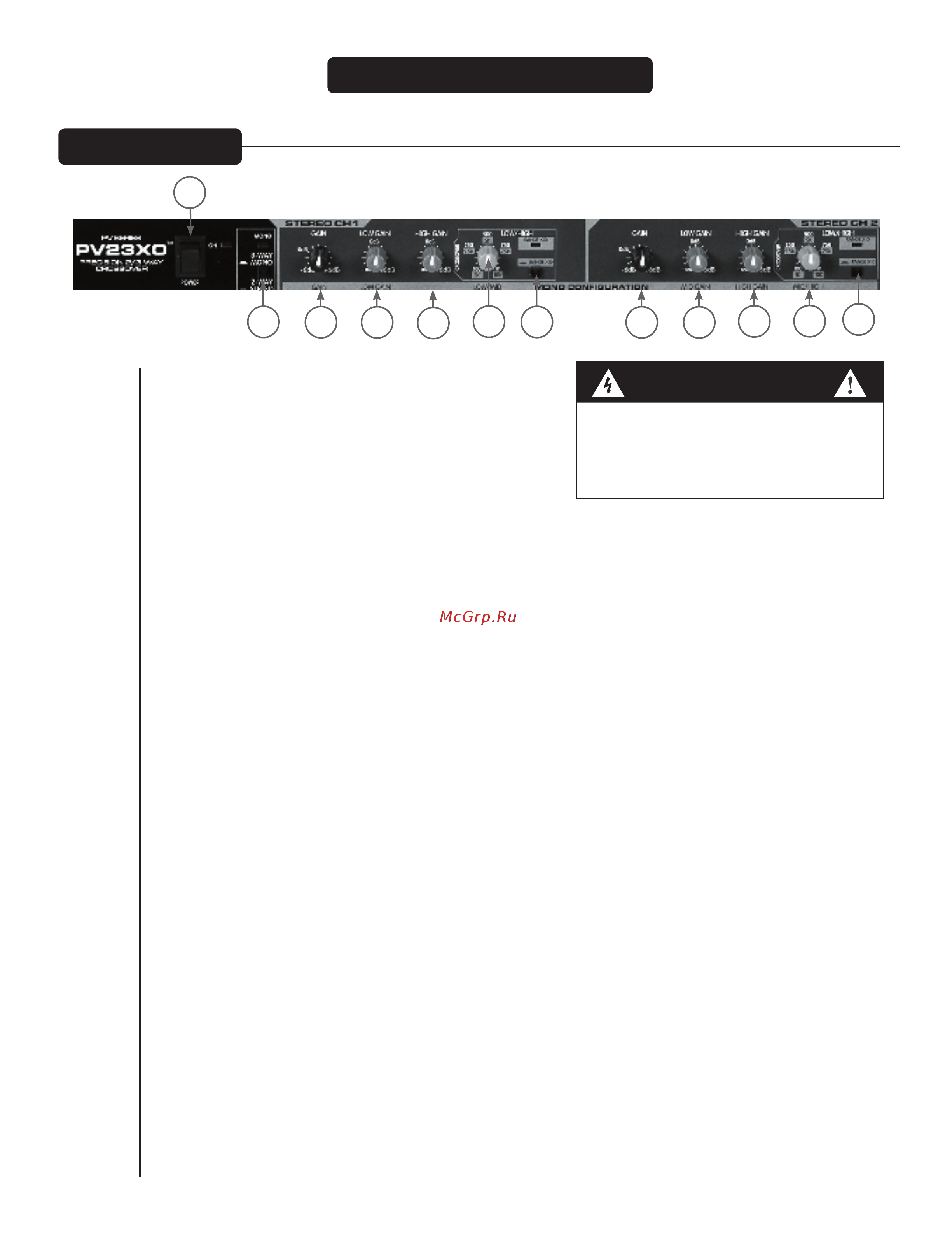 Peavey PV 23XO [36/52] Advertencia