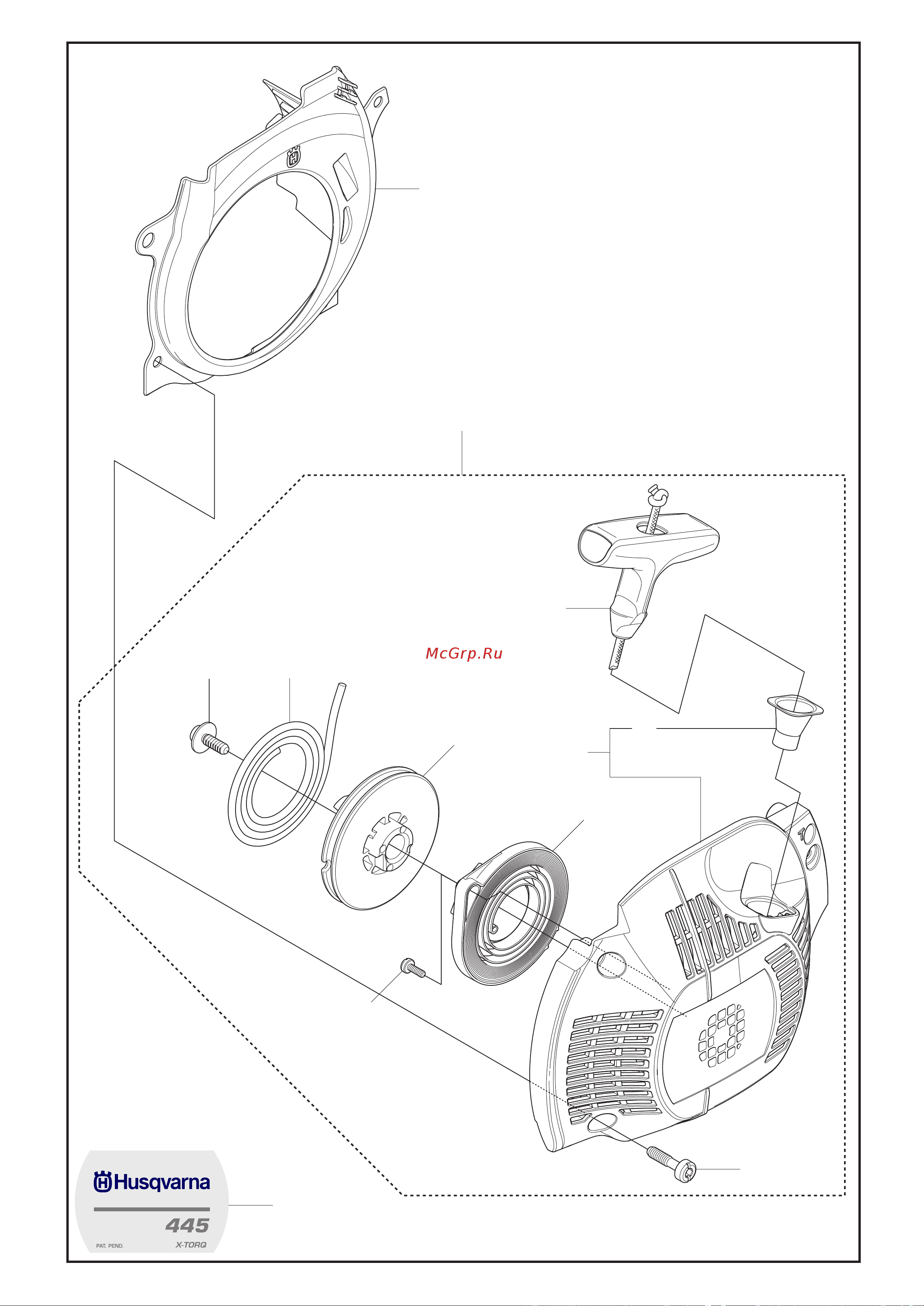 Husqvarna 445 (2007) parts Руководство по эксплуатации онлайн [10/41] 782738