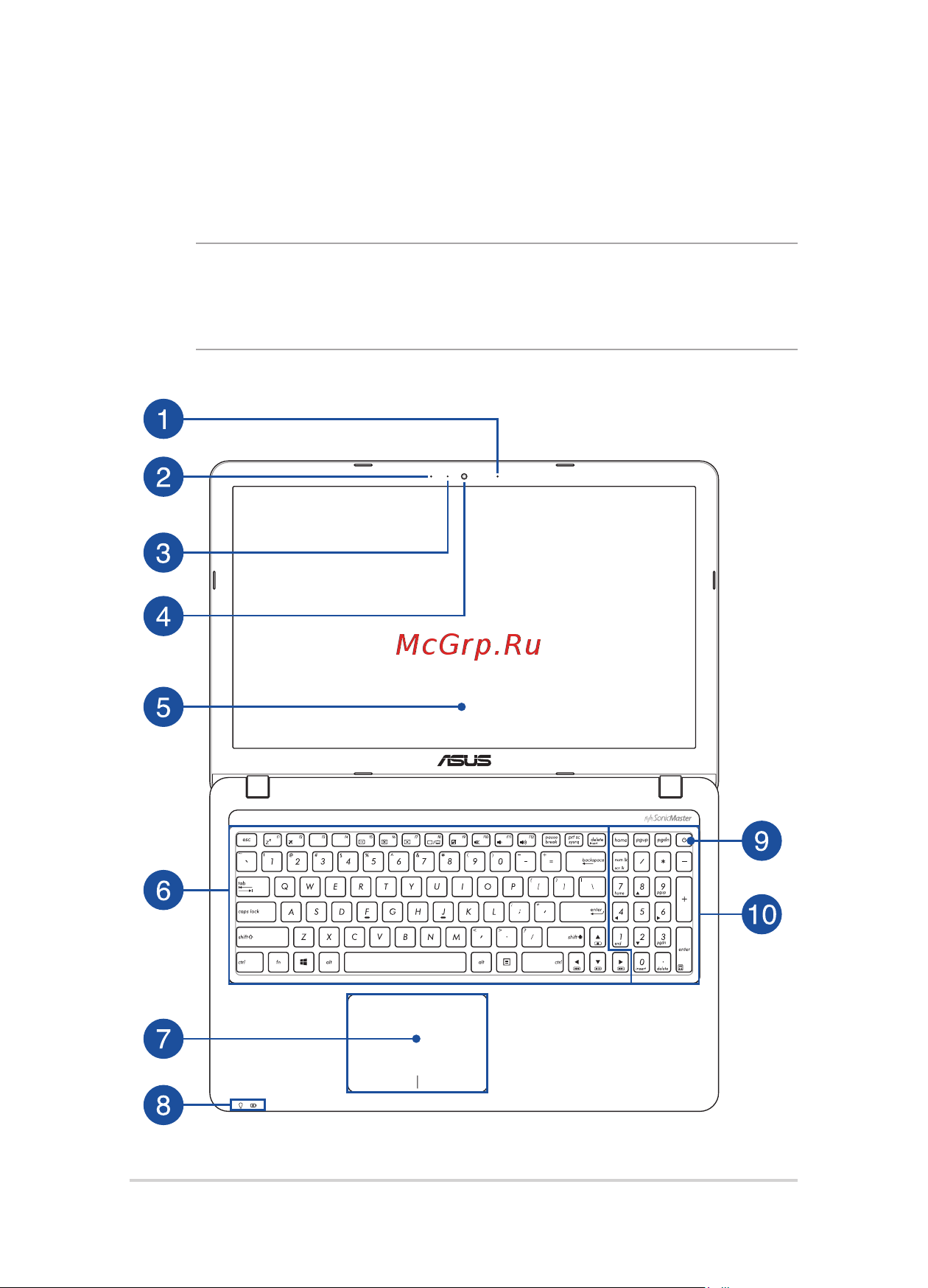 Asus X540SC-XX033T 90NB0B21-M00730 [14/112] Знакомство с ноутбуком