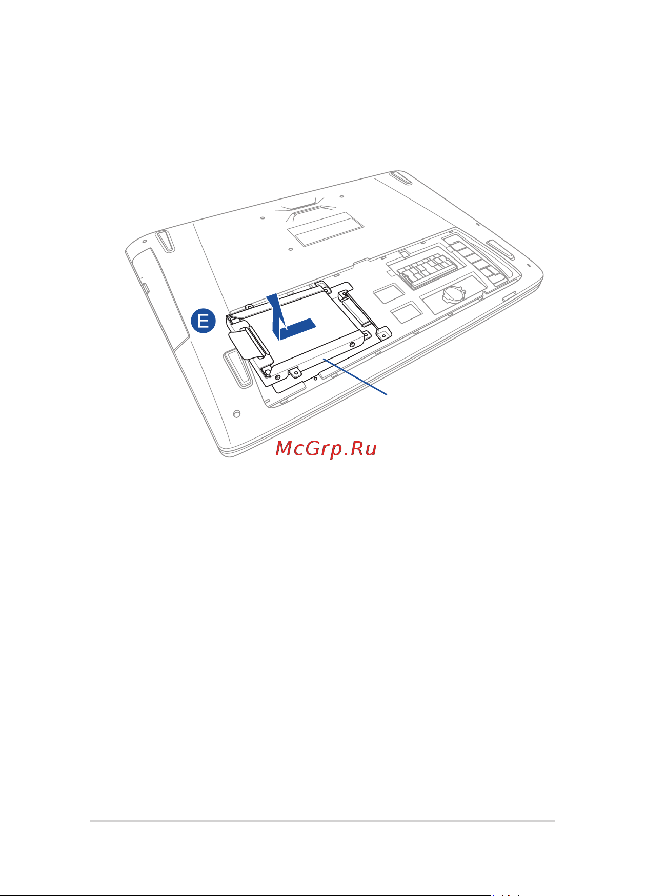 Asus GL752VW-T4356T 90NB0A42-M04910 [86/130] E извлеките корзину с жестким диском из отсека
