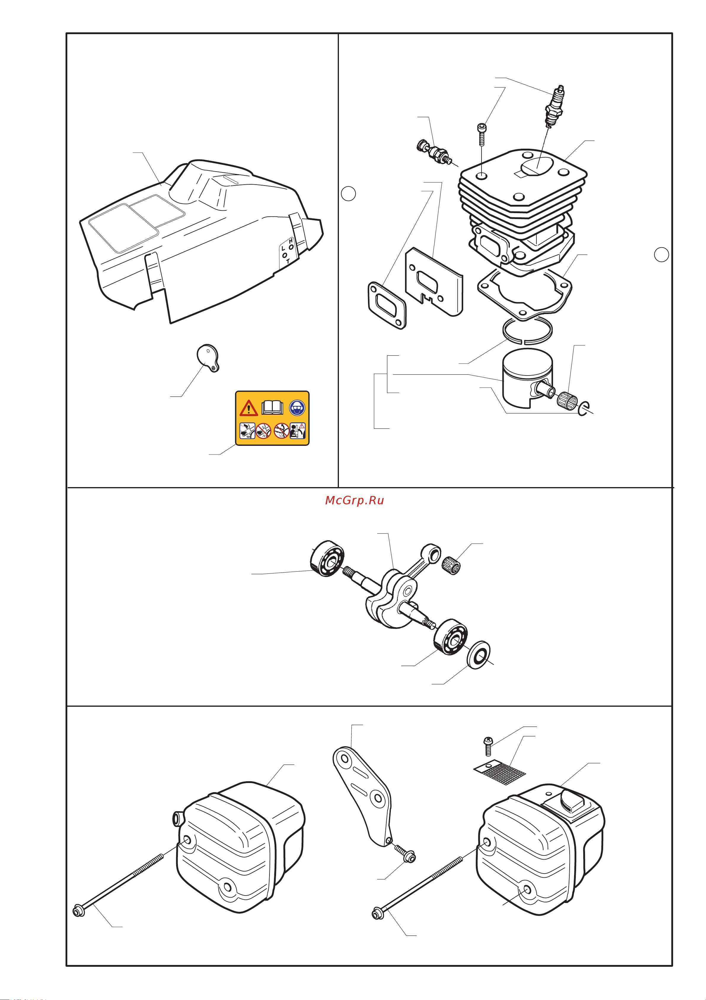 Husqvarna 351 (1999) parts Руководство по эксплуатации онлайн [3/9] 782810