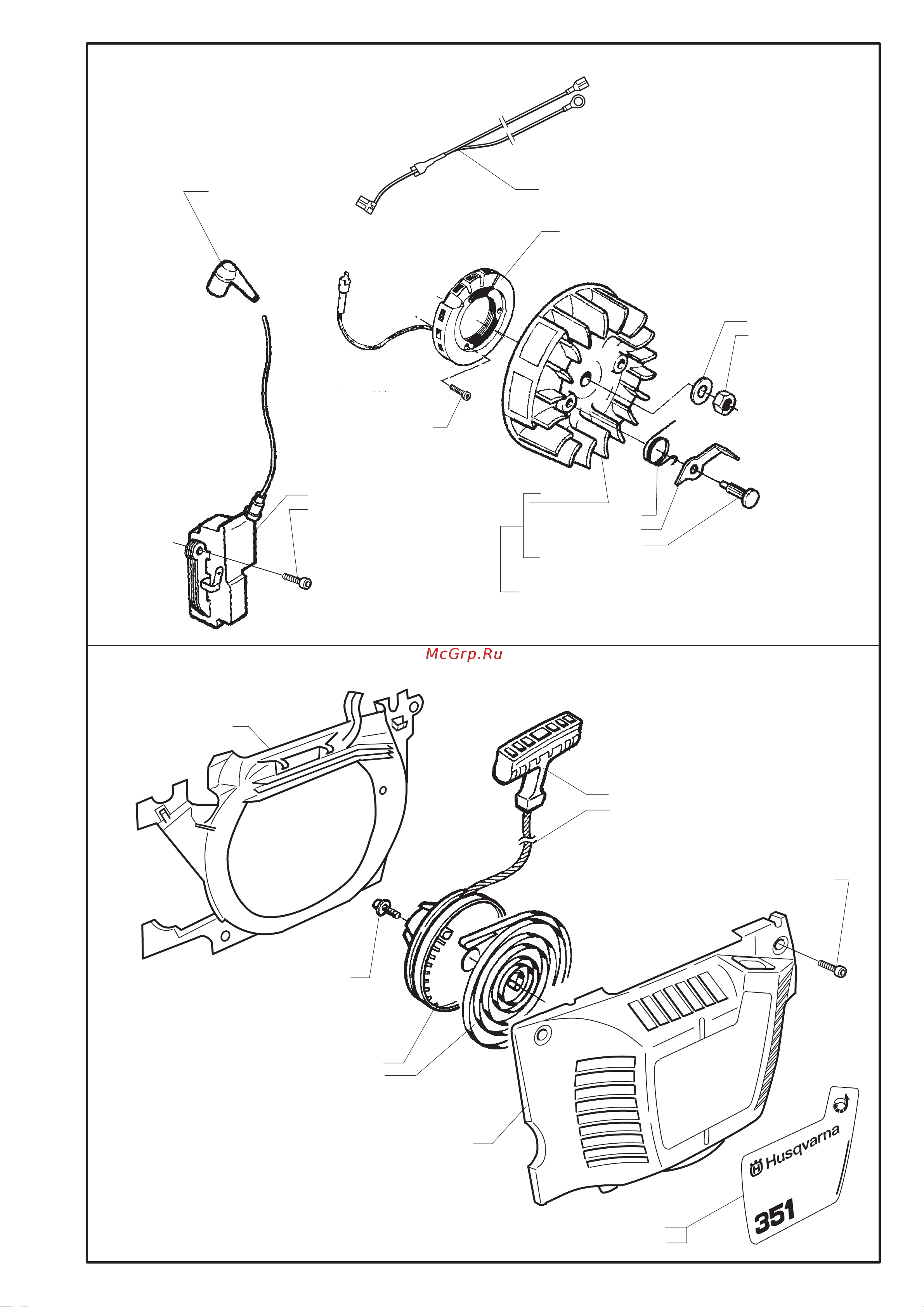 Husqvarna 351 (1999) parts Руководство по эксплуатации онлайн [6/9] 782810