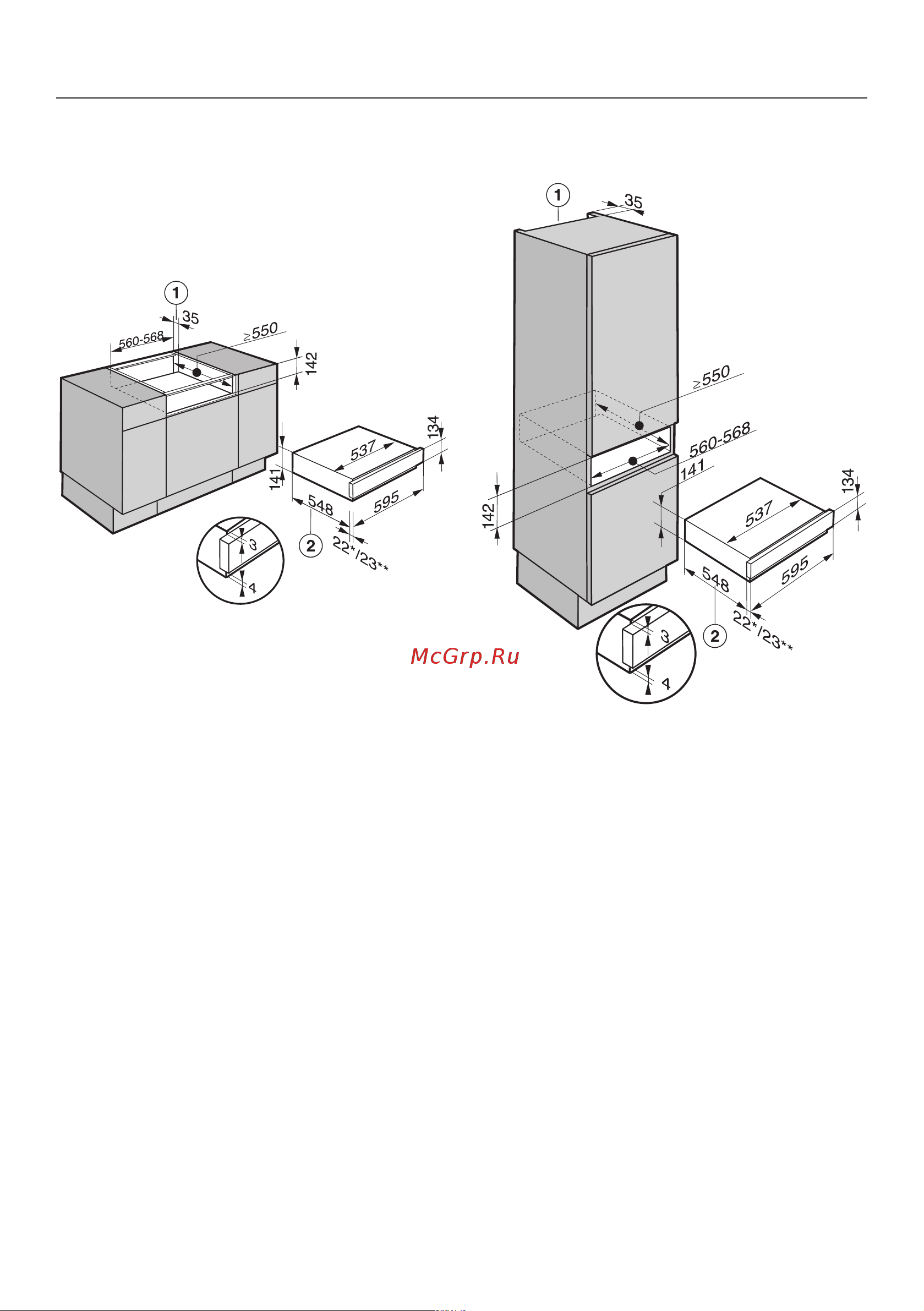 Miele EVS6114 CLST [39/56] Einbaumaße