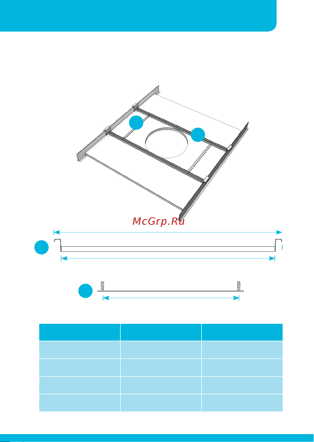 APart CM30DTD [23/28] Dimensions tile rail and tile rail spacer