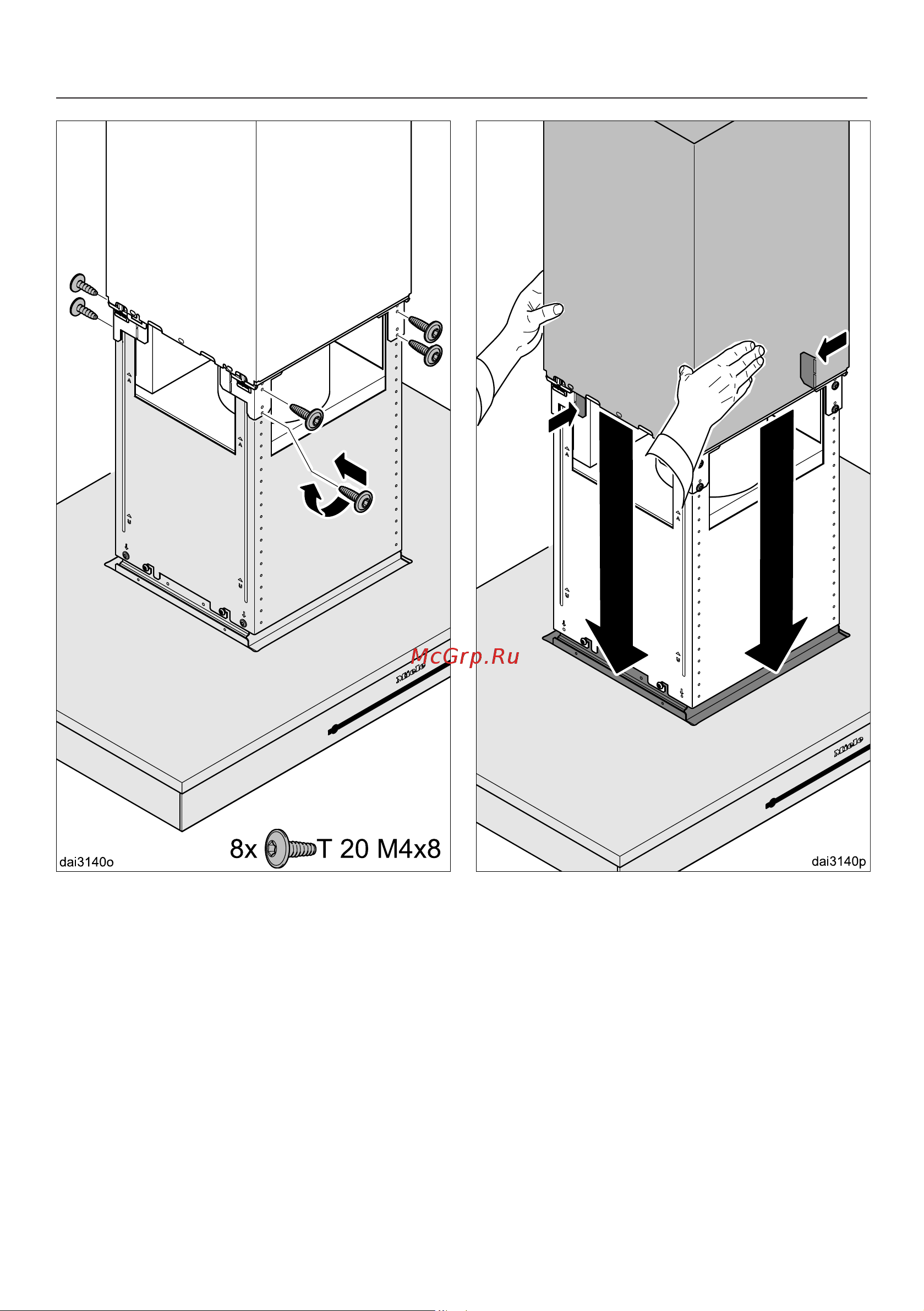 Miele DA6698D BRWS Brilliant [54/66] Монтаж