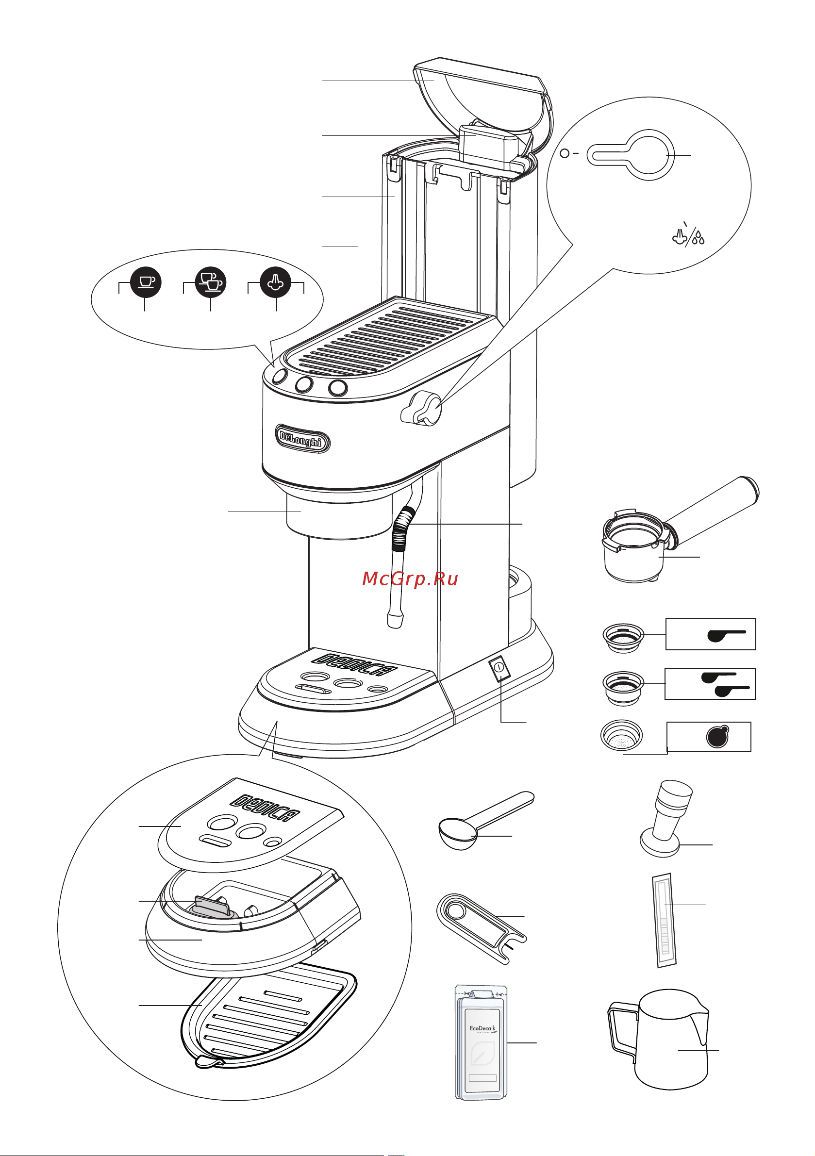 Delonghi EC885.GY Руководство по эксплуатации онлайн [3/220] 783064