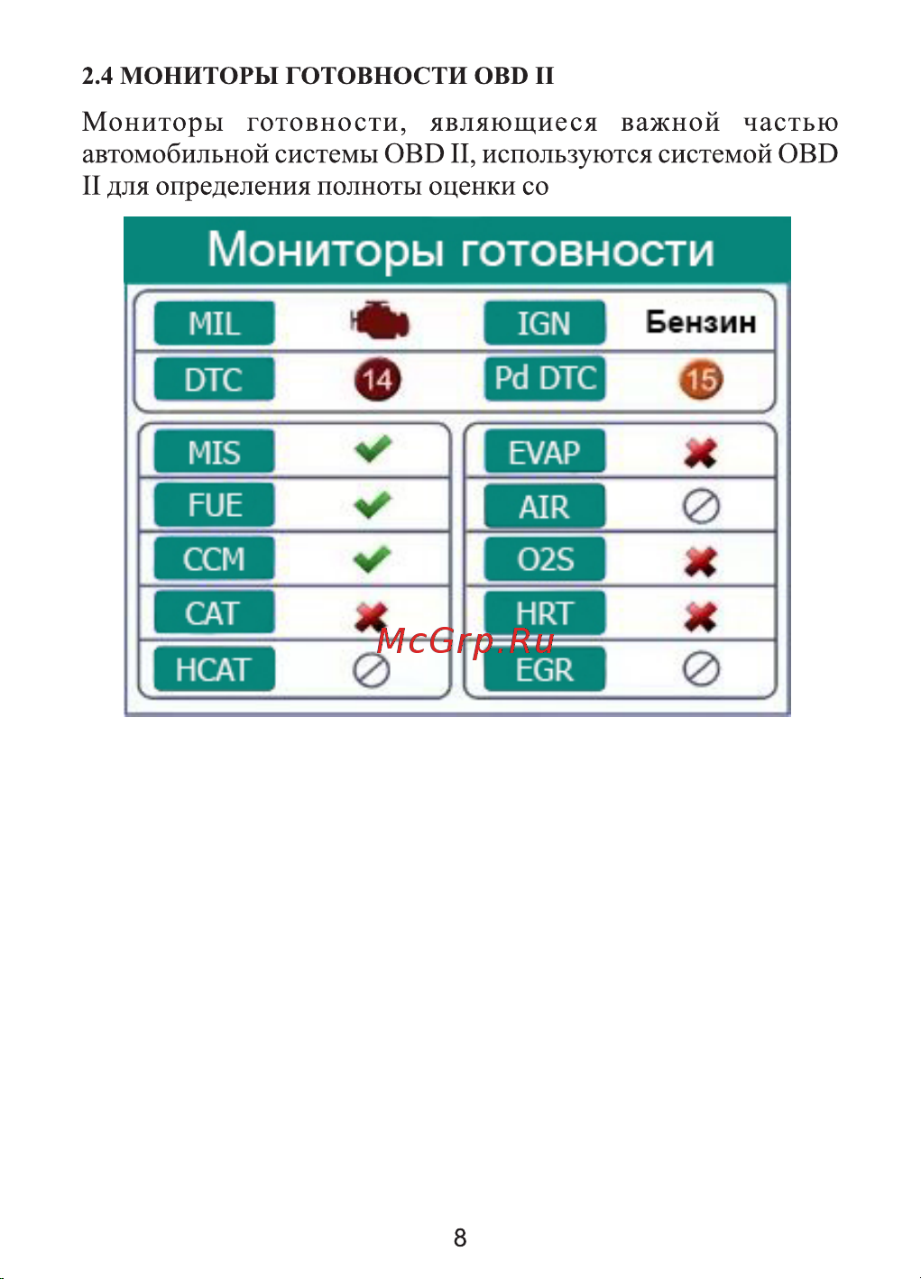 Rokodil ScanX Pro OBD2 сканер, бортовой компьютер, не elm327 1.5 Руководство по эксплуатации онлайн [8/40] 783195