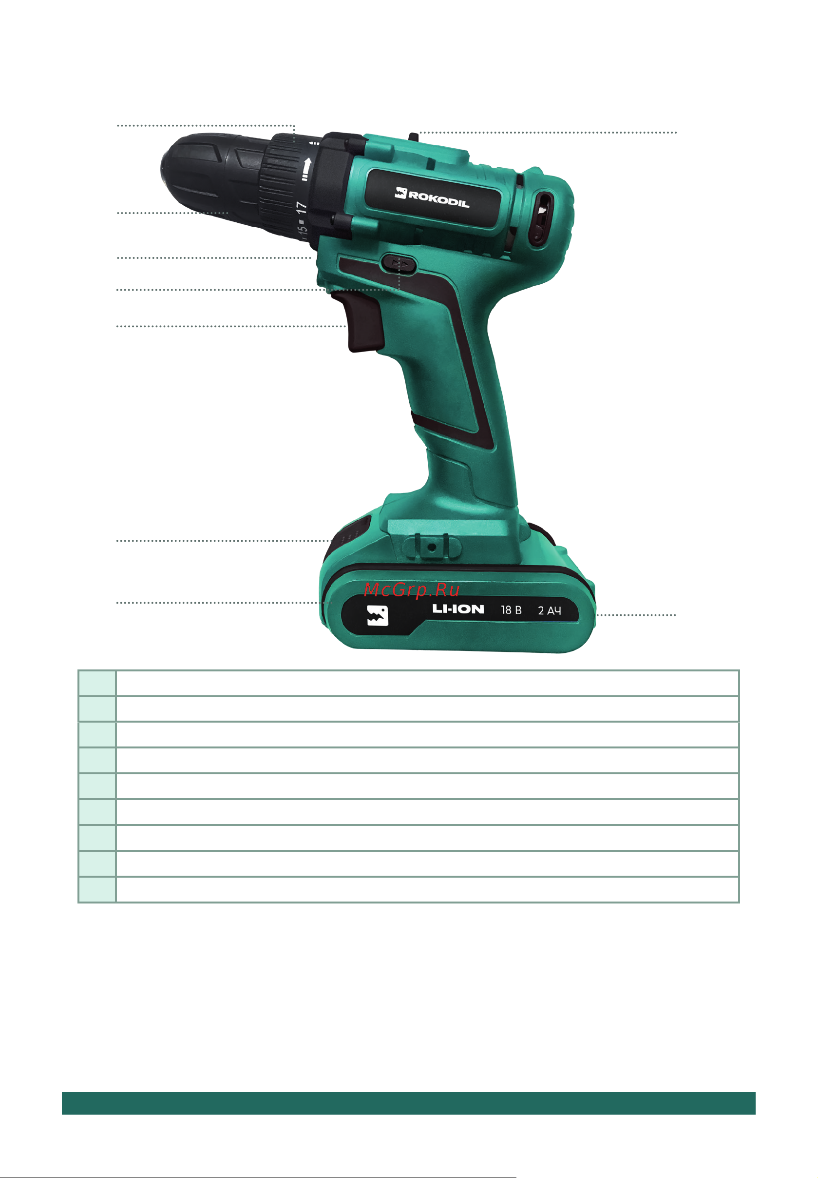 Rokodil Twist 2 Pro, 18В, 48Нм, 2Ач, 1045101 [5/10] Инструкция по эксплуатации