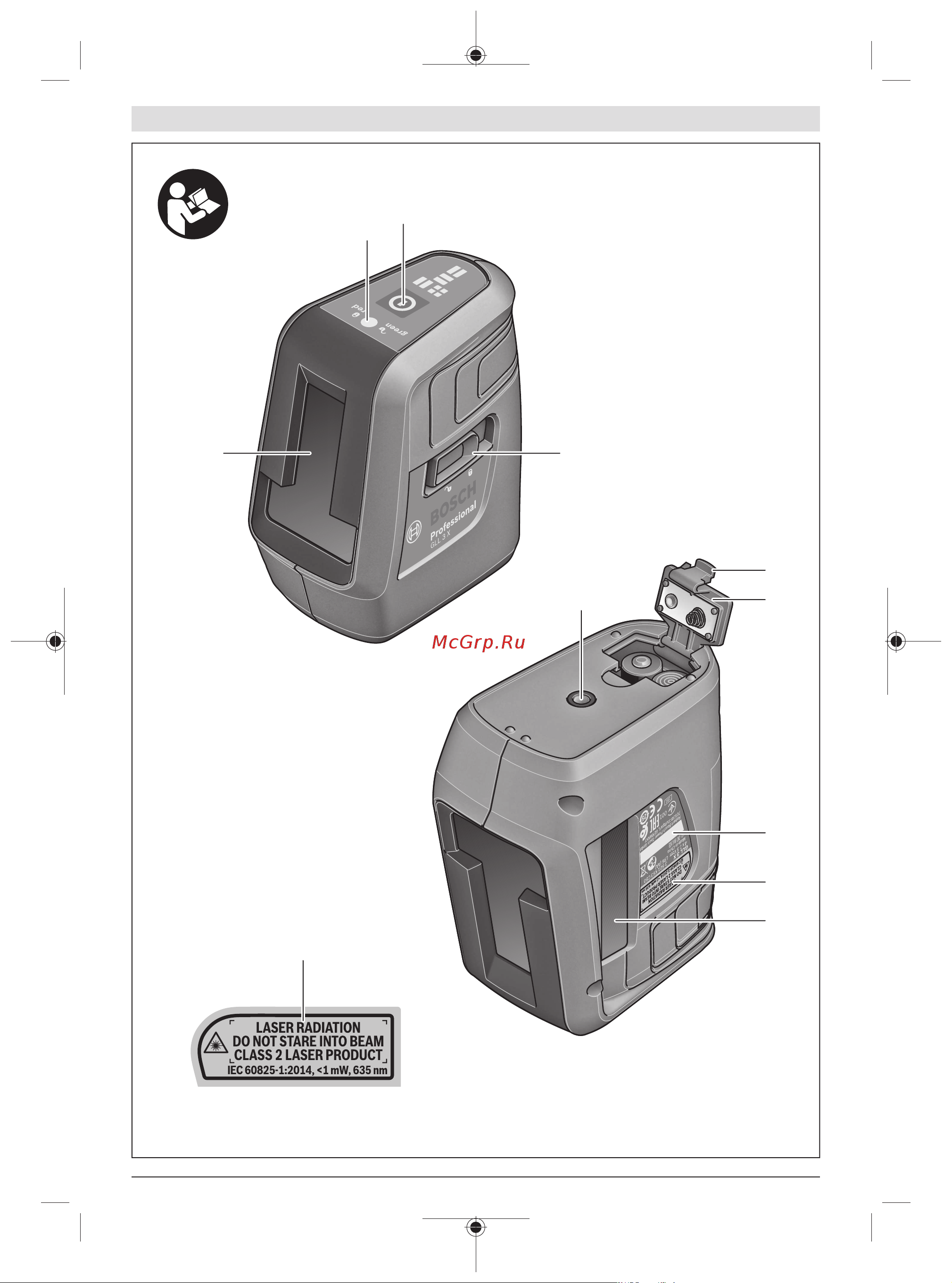 Bosch GLL 3 X Professional Руководство по эксплуатации онлайн [3/85] 783249