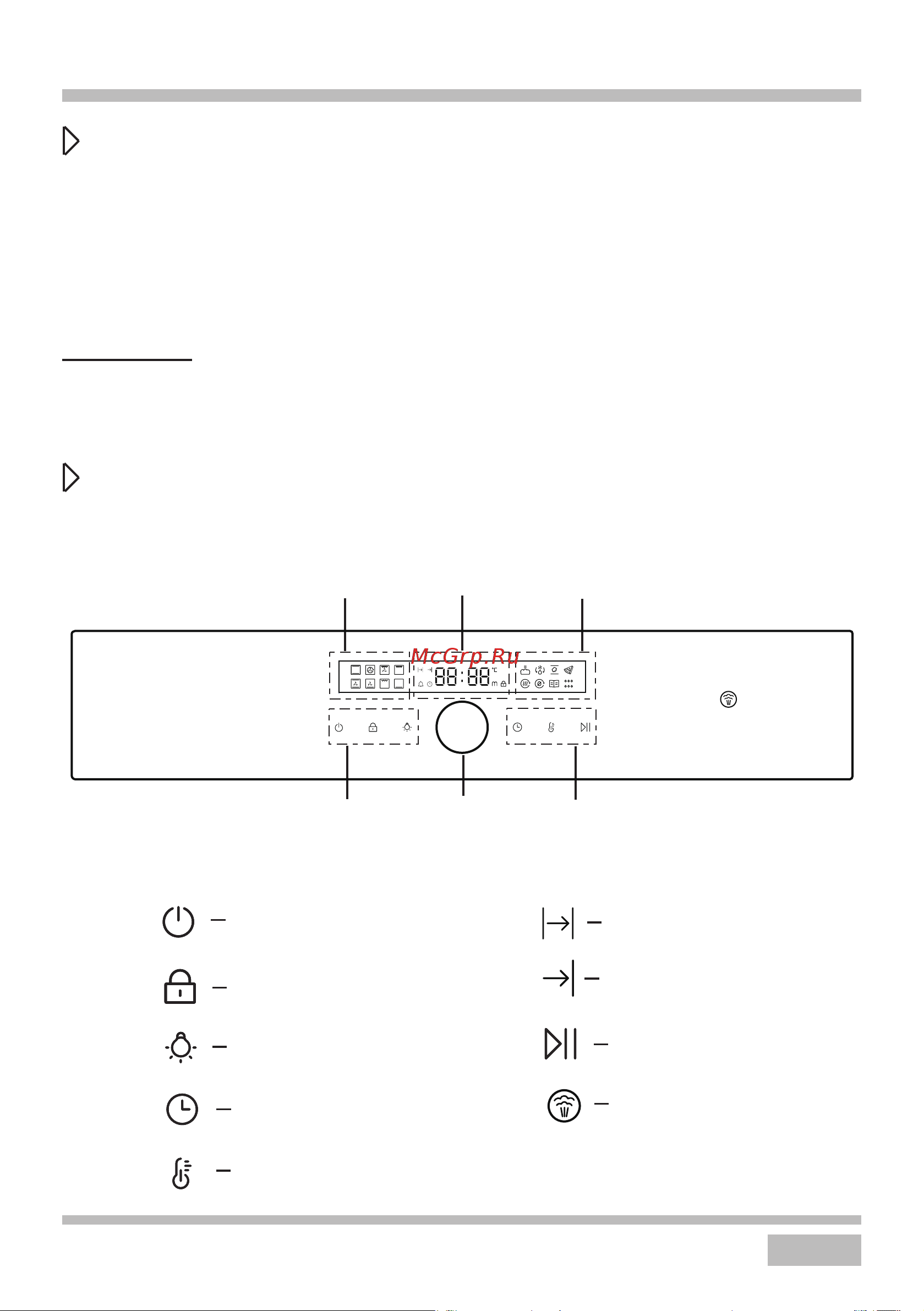 Haier HOX-FP5RAGG Graphite [9/93] Панель программирования функций