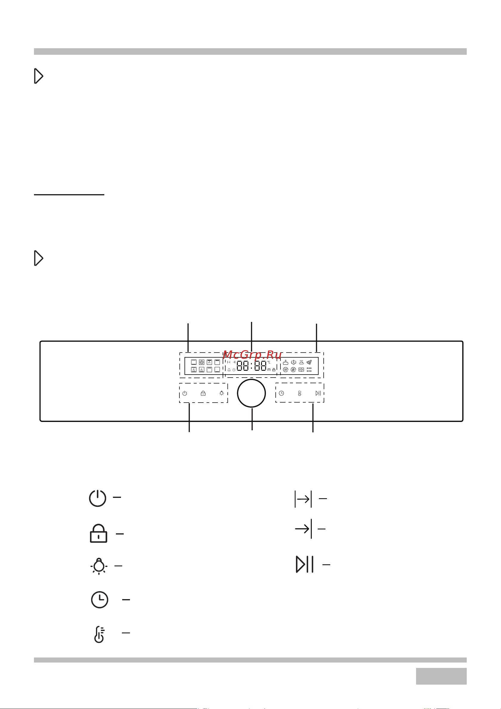 Haier HOX-FP5AGG Graphite [9/58] Панель программирования функций