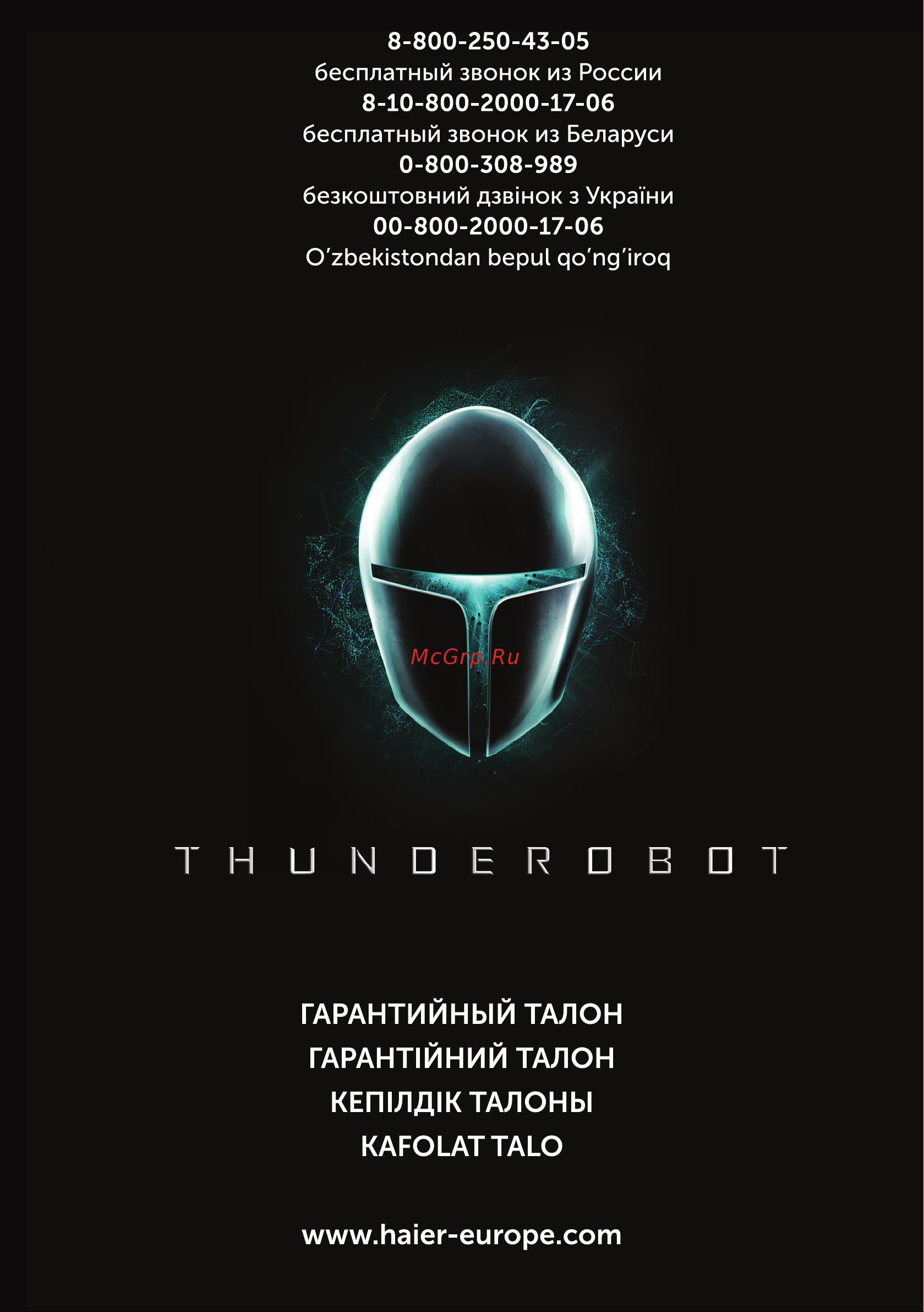 Thunderobot Q32HL Руководство по эксплуатации онлайн